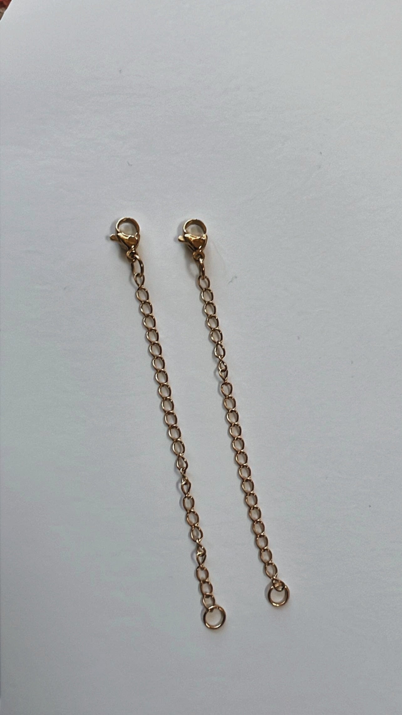 316L Stainless Steel Adjustable Necklace Extender Pair
