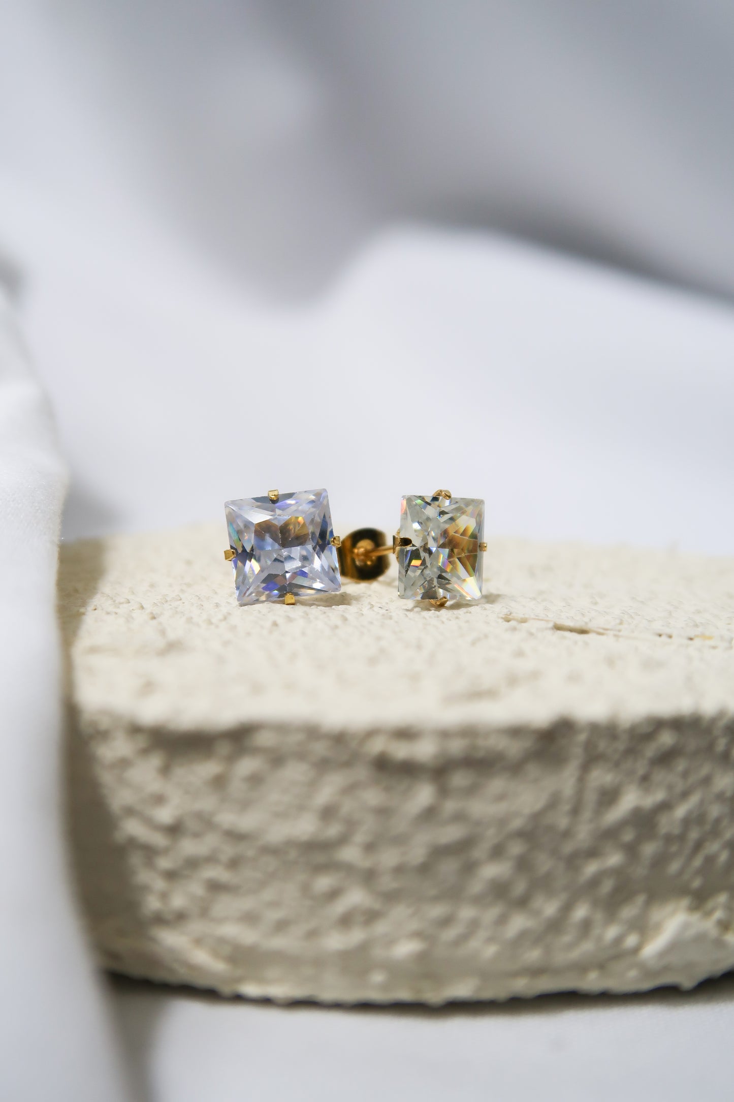 Glamorous Square 316L Stainless Steel Earring Studs