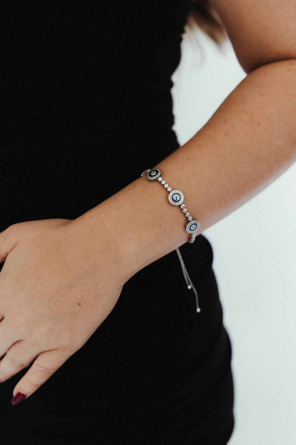 Manifest .925 Sterling Silver Crystal Bracelet