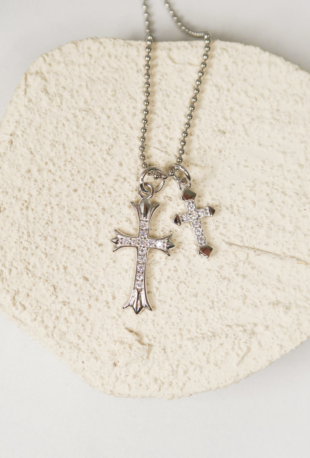 Double Grace .925 Sterling Silver Necklace FREE MAGNET CLASP