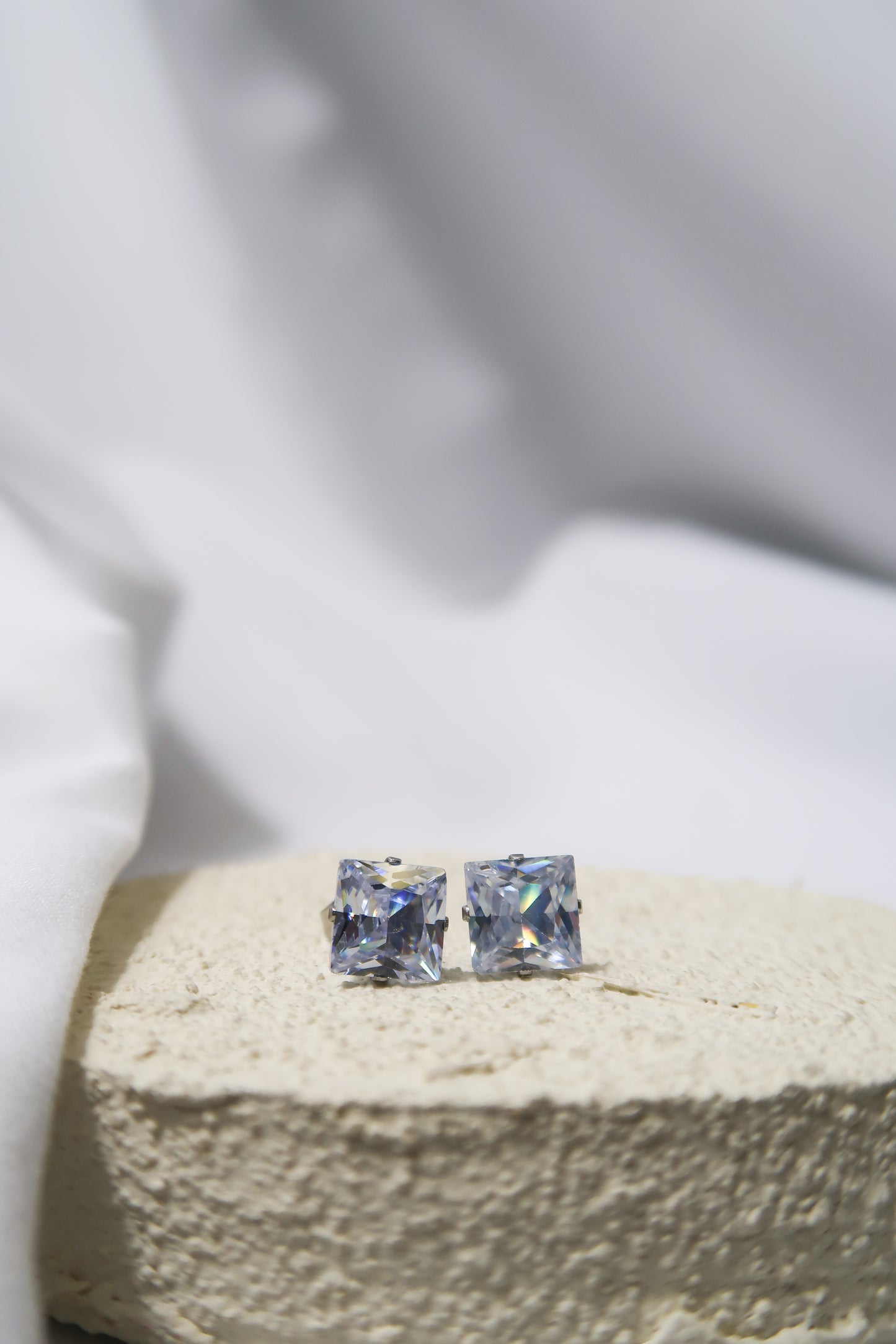 Glamorous Square 316L Stainless Steel Earring Studs