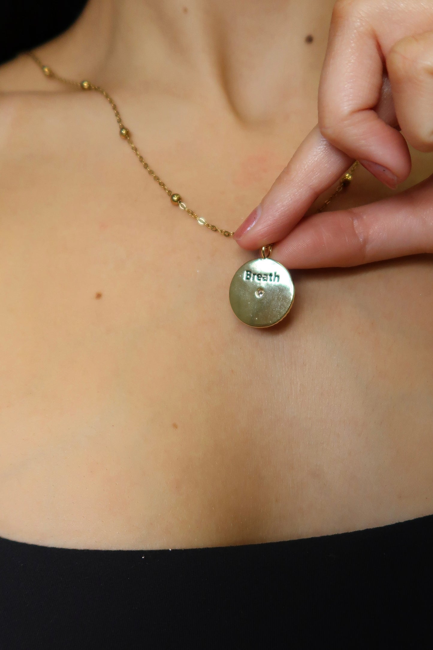 Stay Focused - Breath 316L Stainless Steel Crystal Charm