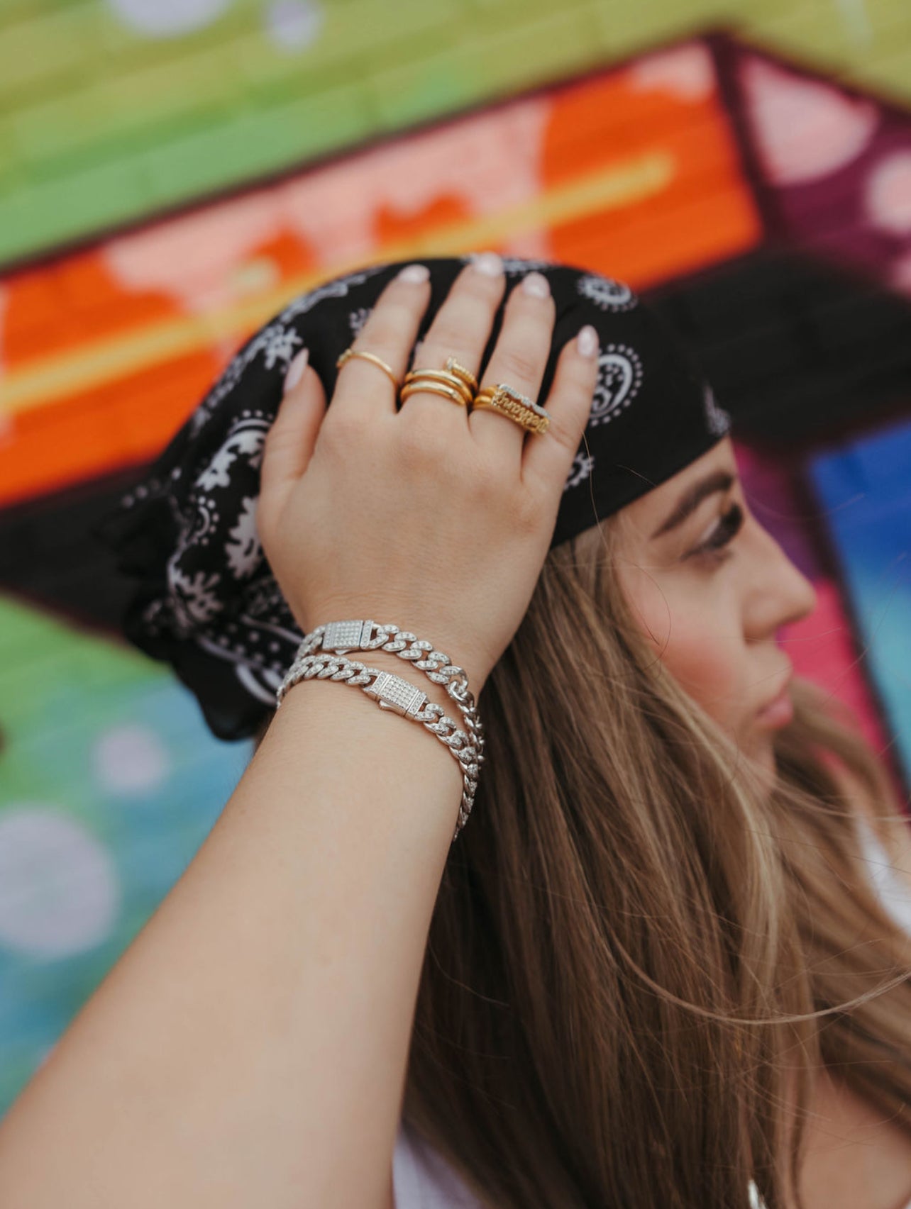 Frosted Cuban Link Moissanite .925 Sterling Silver Bracelet