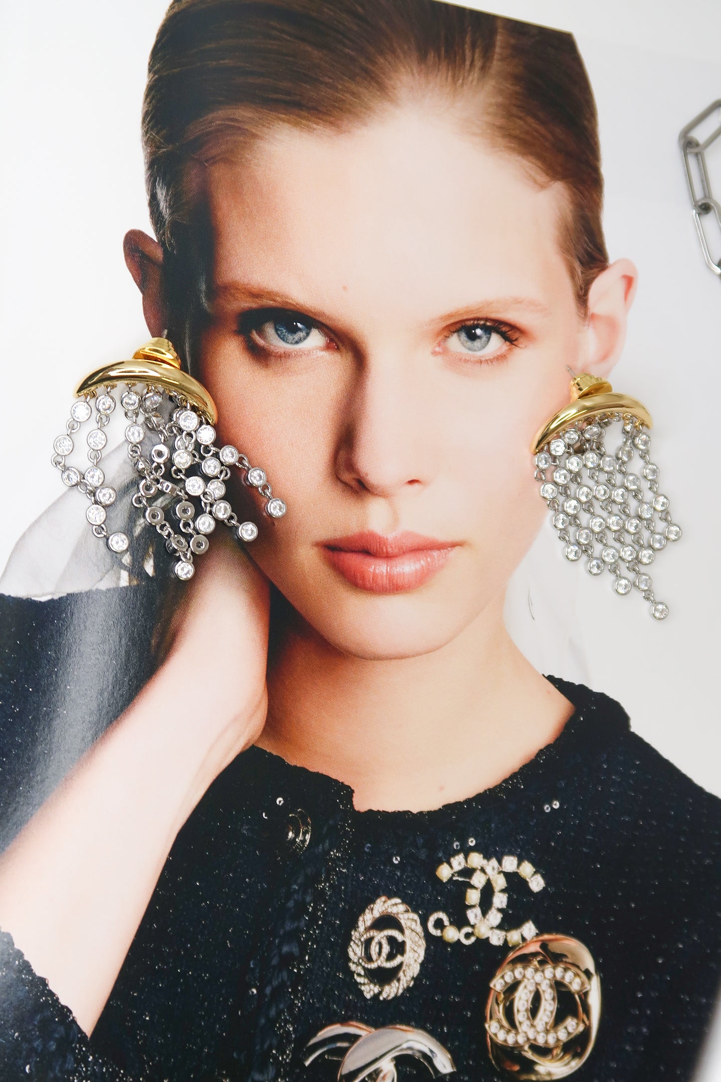 Sway Two-Toned 316L Stainless Steel Drop Earrings