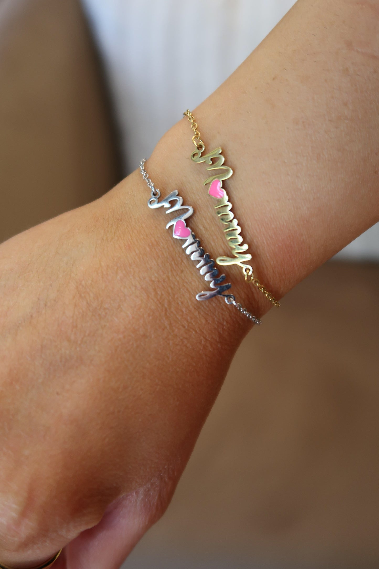 Mommy 316L Stainless Steel Necklace with Bonus Bracelet/Anklet