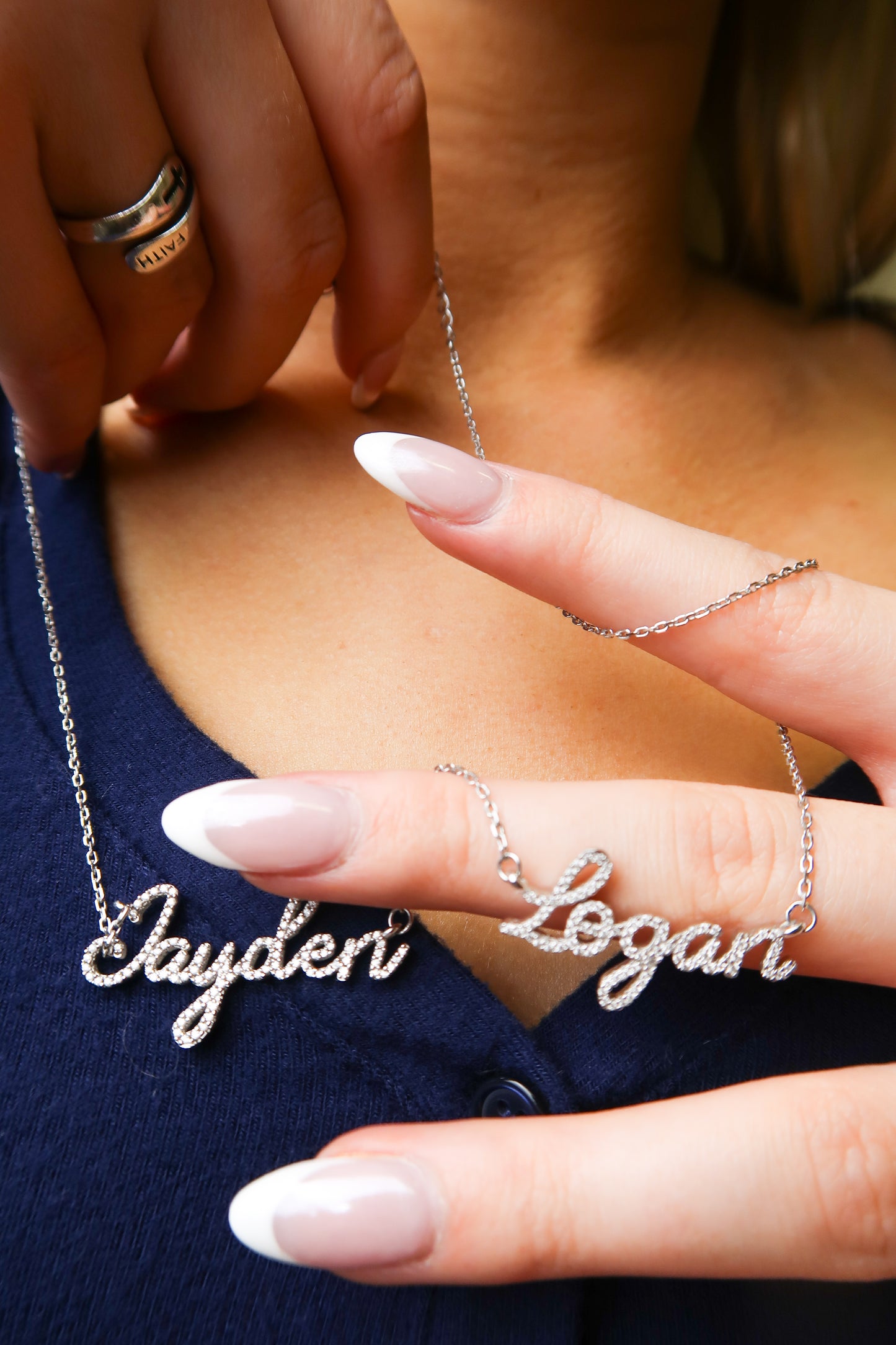 Duchess .925 Sterling Silver Moissanite Personalized Necklace