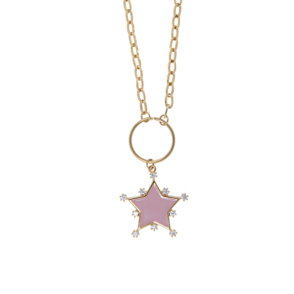 316L Stainless Steel Glow Getter Crystal Necklace