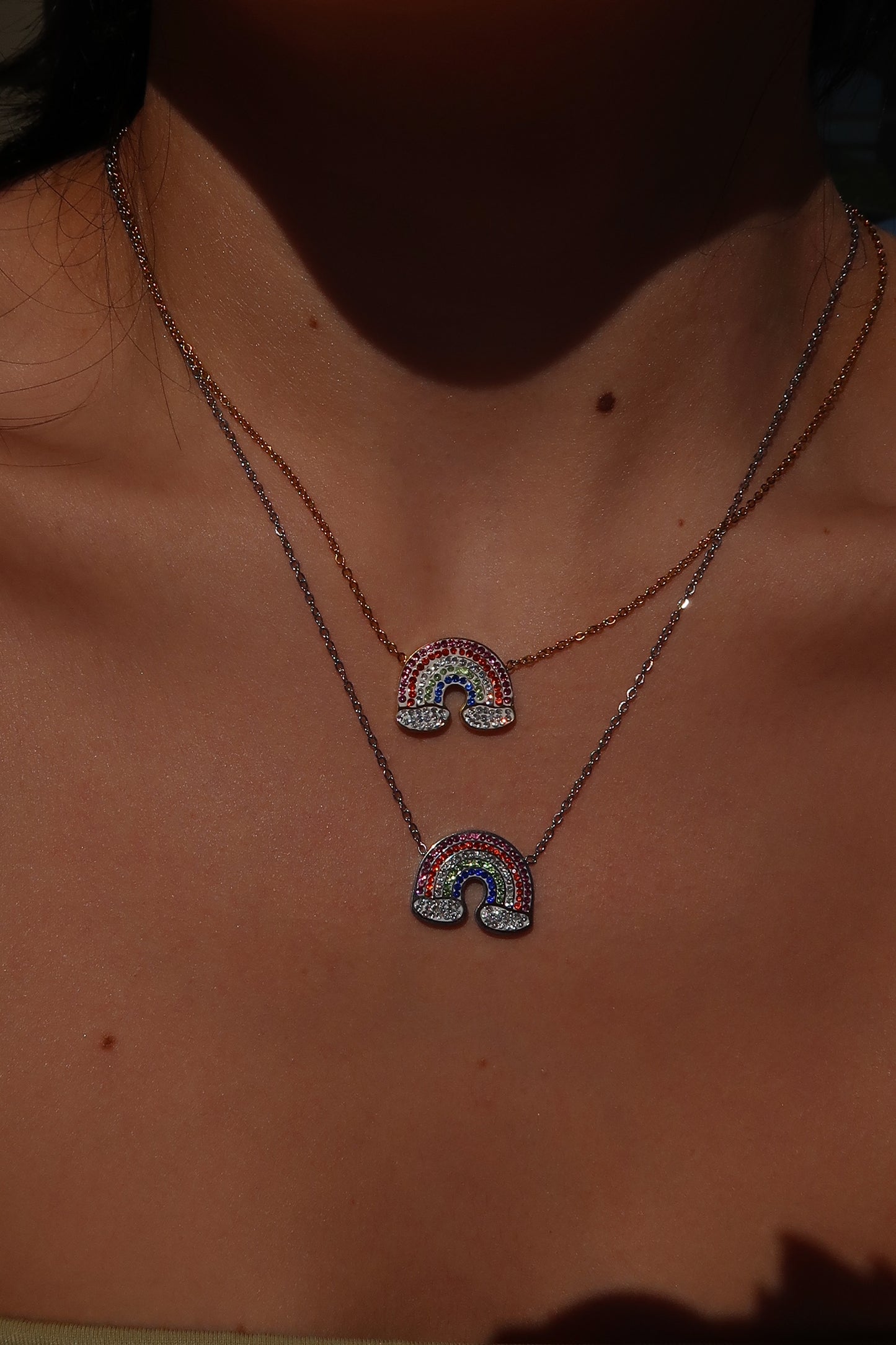 Dorothy Crystal Rainbow 316L Stainless Steel Necklace