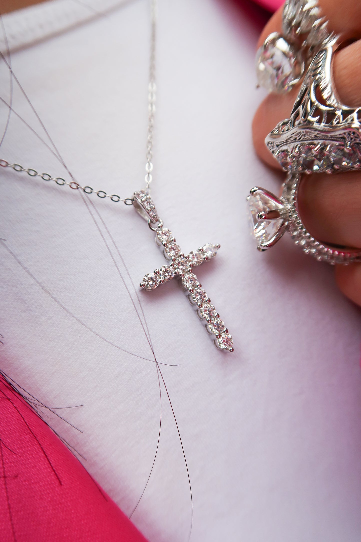 Saint Cross 1.2 Carat .925 Sterling Silver Moissanite Cross
