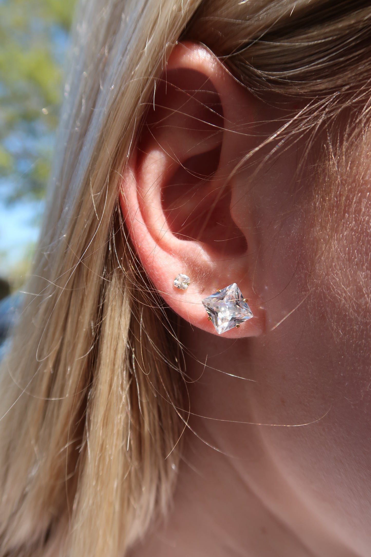 Glamorous Square 316L Stainless Steel Earring Studs