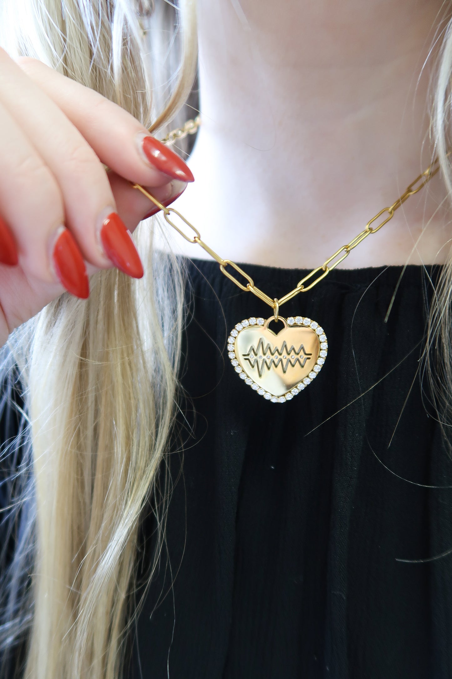 Cheers to You 316L Stainless Steel Heart Necklace