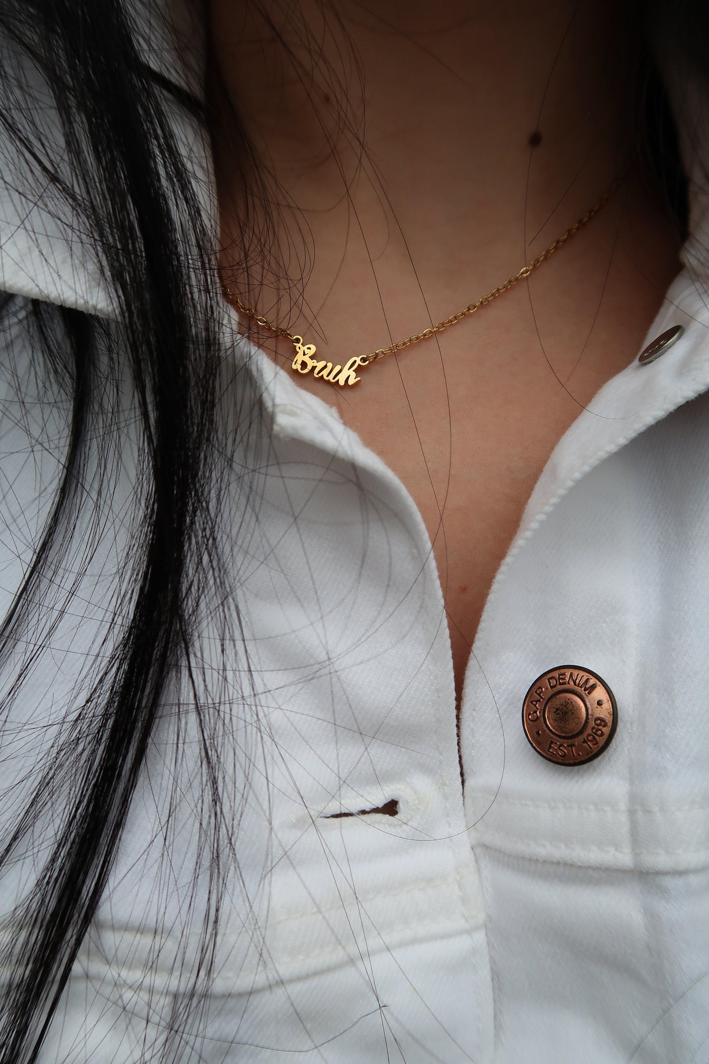 Bruh 316L Stainless Steel Necklace with Bonus Bracelet/Ankle