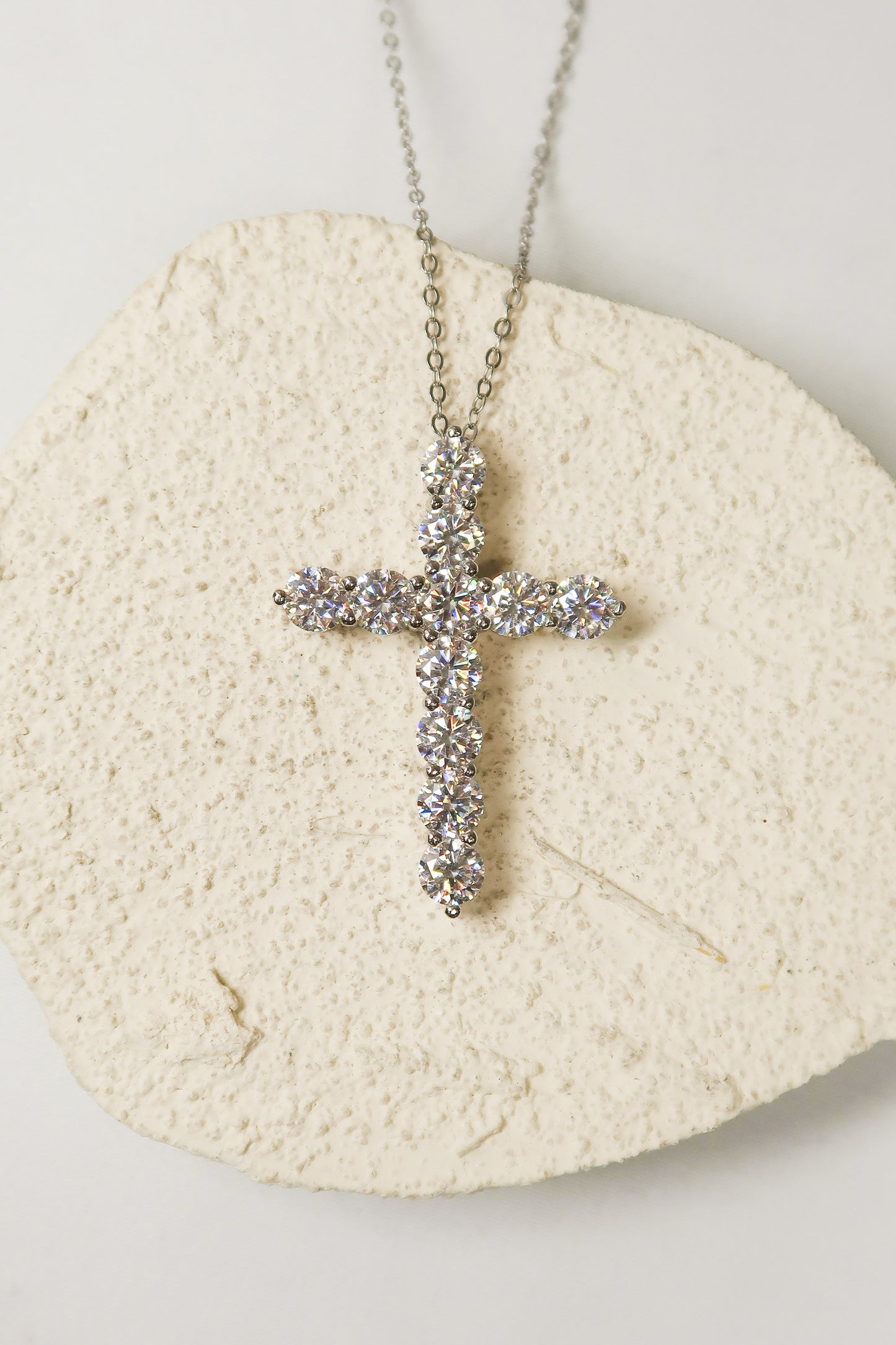 Margot 5.5 Carat Moissanite .925 Sterling Silver Cross Necklace