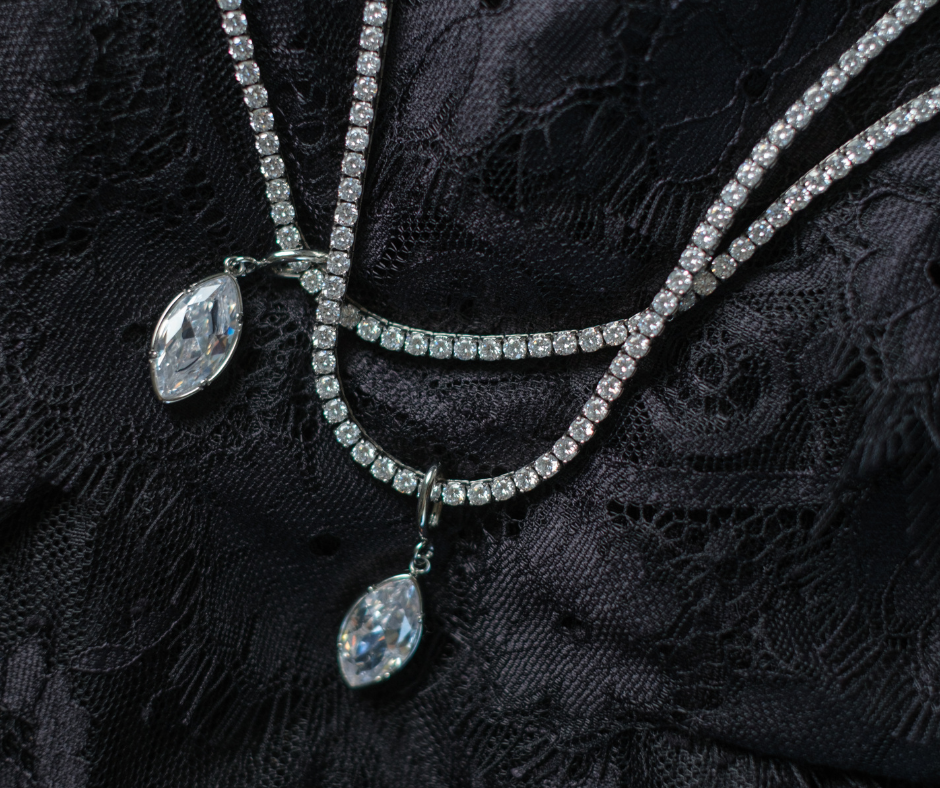Odette Marquise 12CT Charm Society 3MM Tennis Necklace