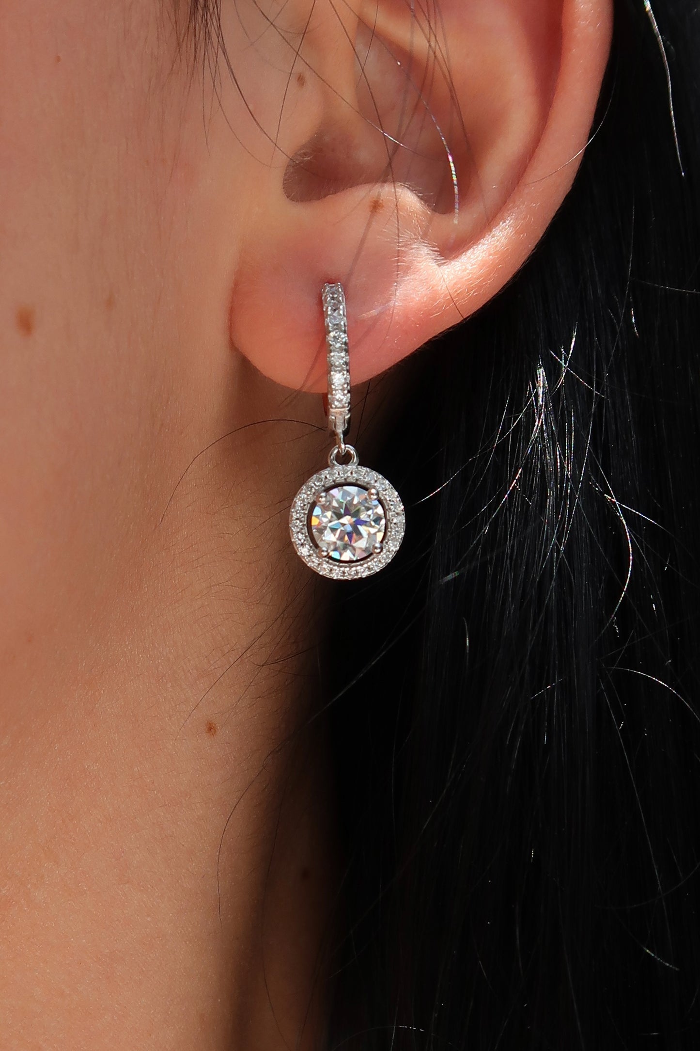 Elara 1.0 Carat Moissanite .925 Sterling Silver Earrings