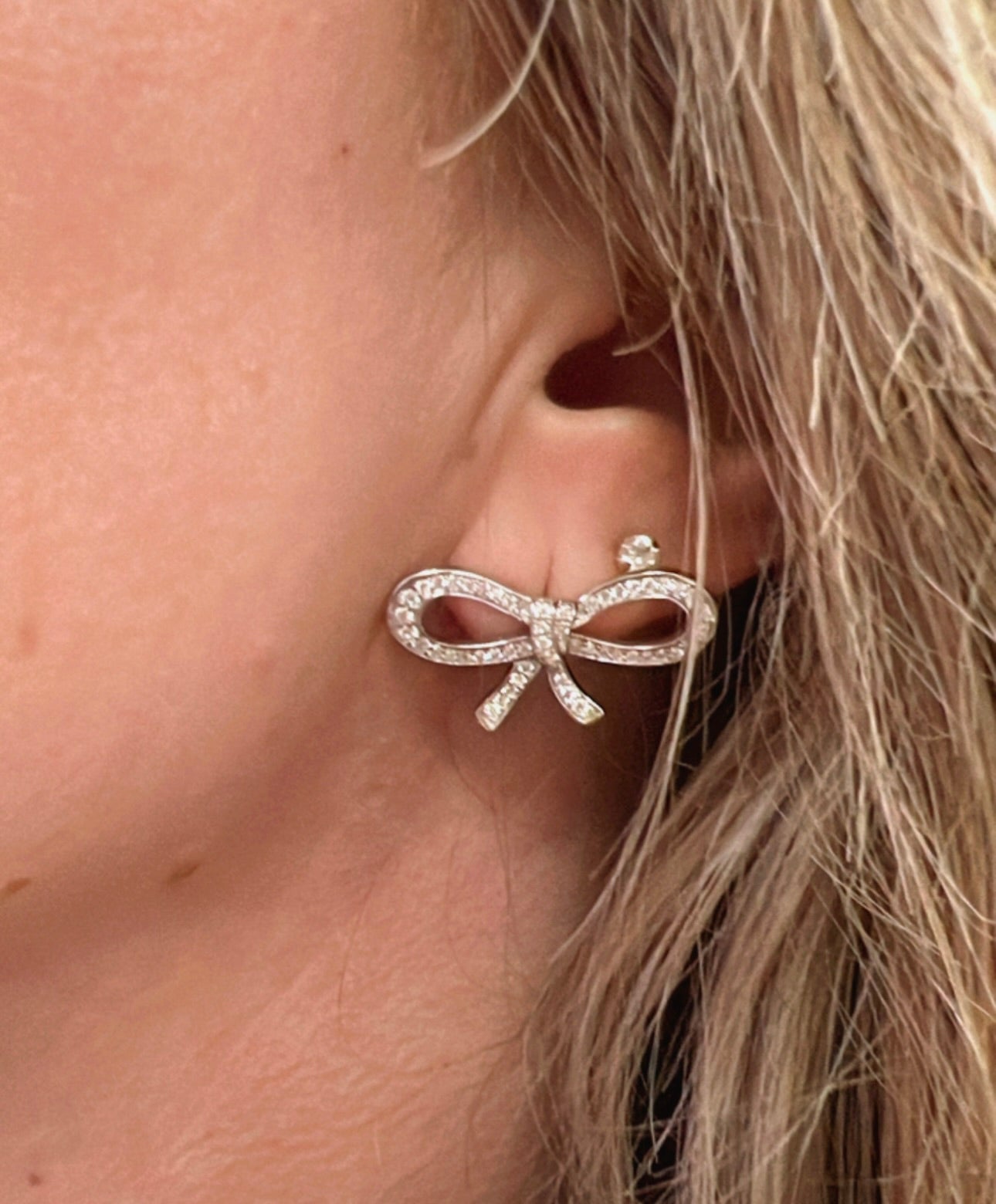 Coquette Girl .925 Sterling Silver Moissanite Earrings