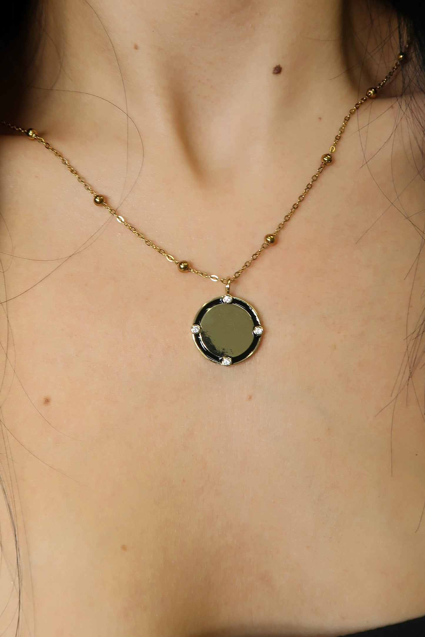 Lunchtime Crystal 316L Stainless Steel Charm