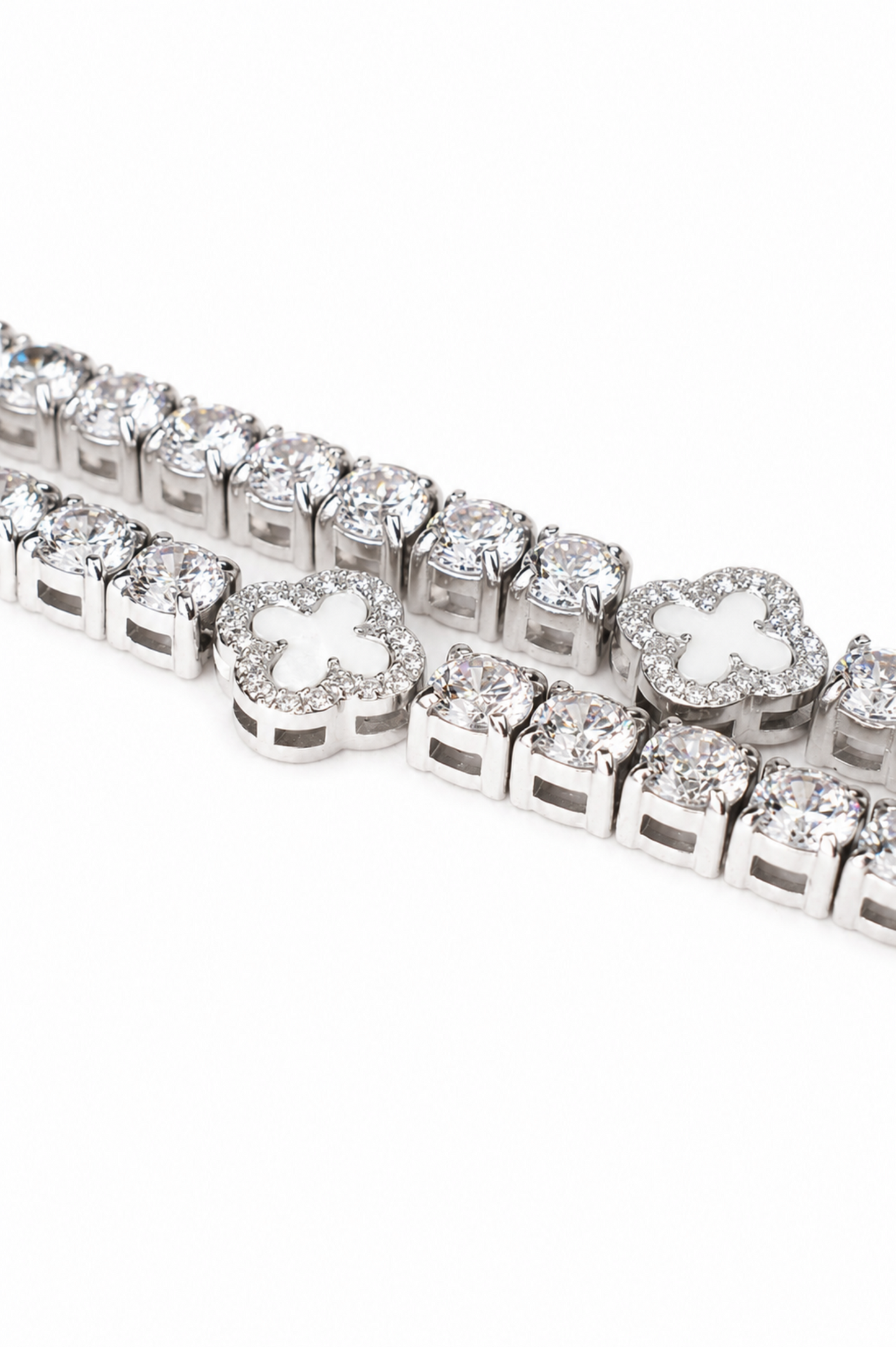 Clover Odette 316L Stainless Steel Necklace + Bracelet Duo