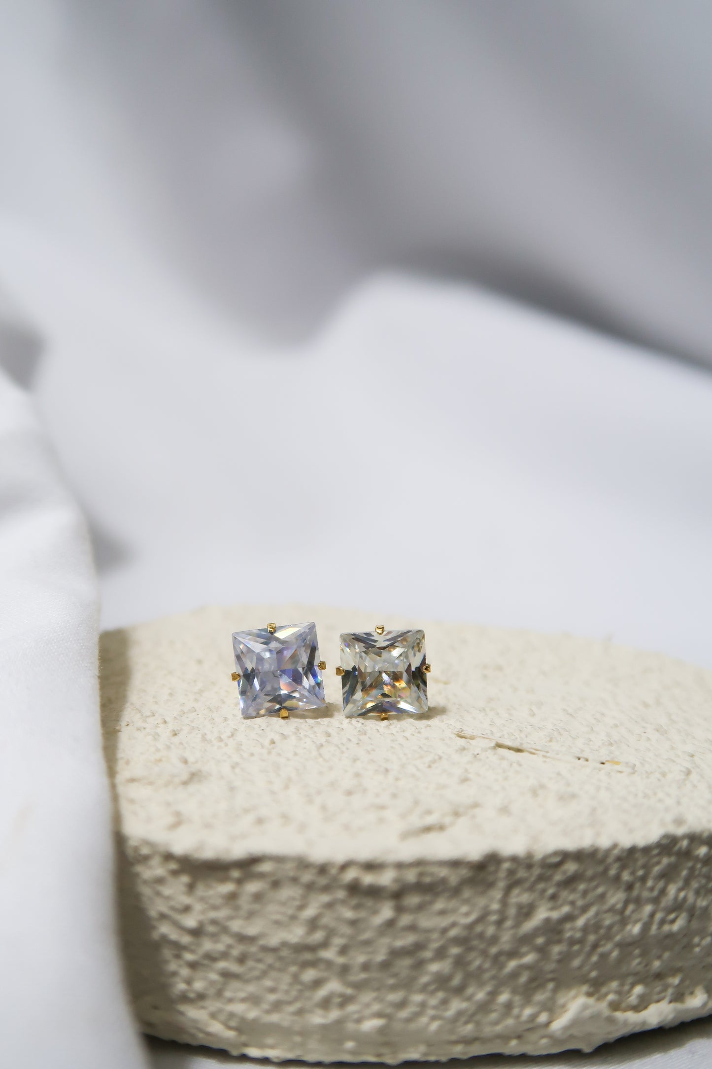Glamorous Square 316L Stainless Steel Earring Studs