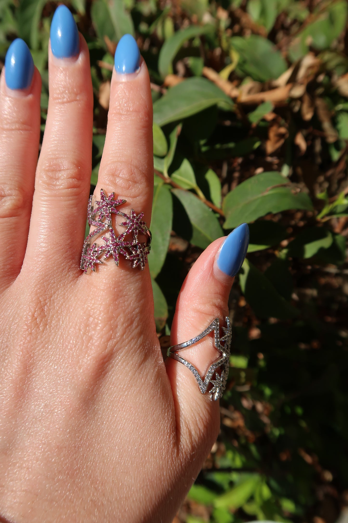 Aurora Star Silver Ring