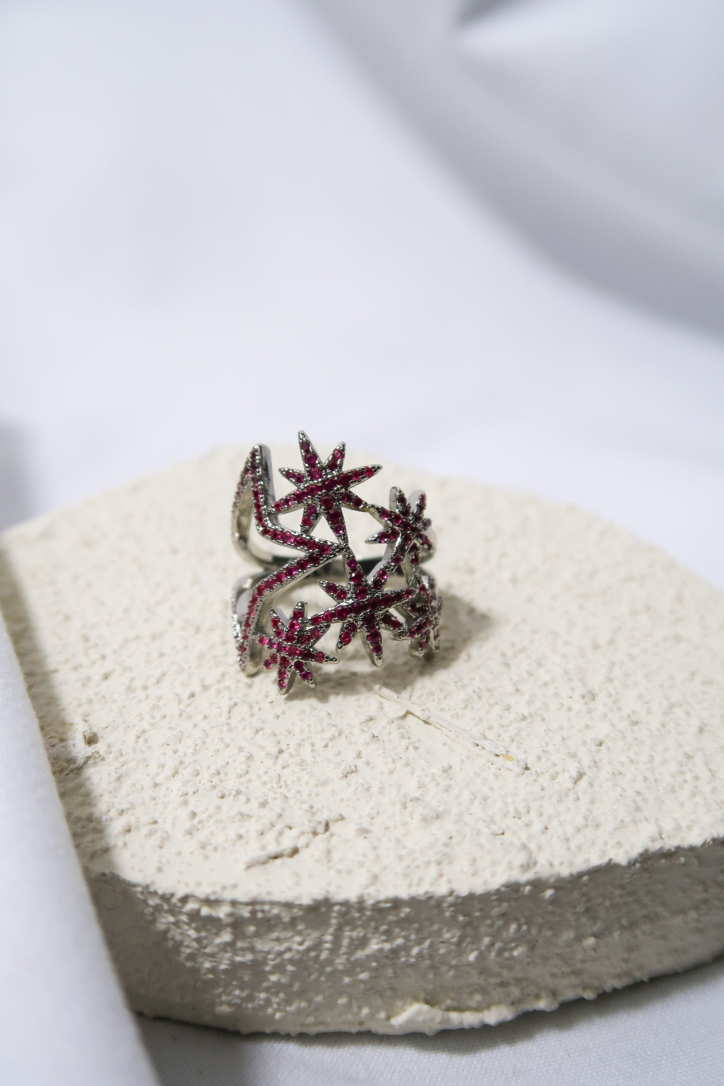 Aurora Star Silver Ring