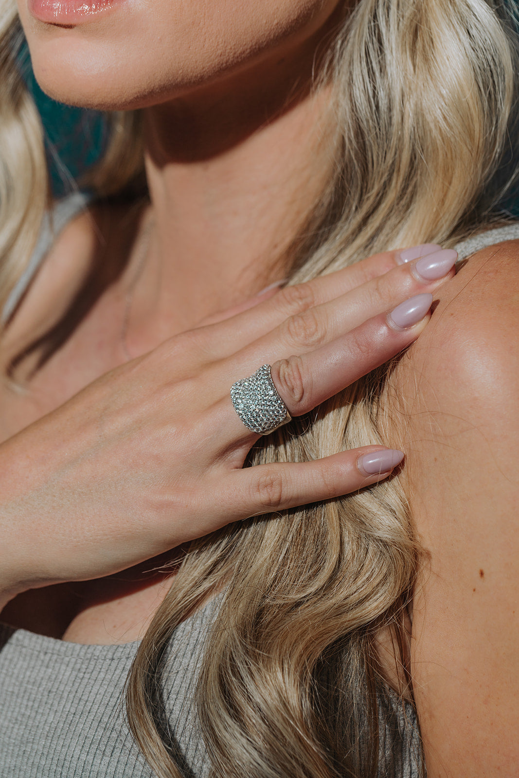 Celeste .925 Sterling Silver Wide-Band Ring