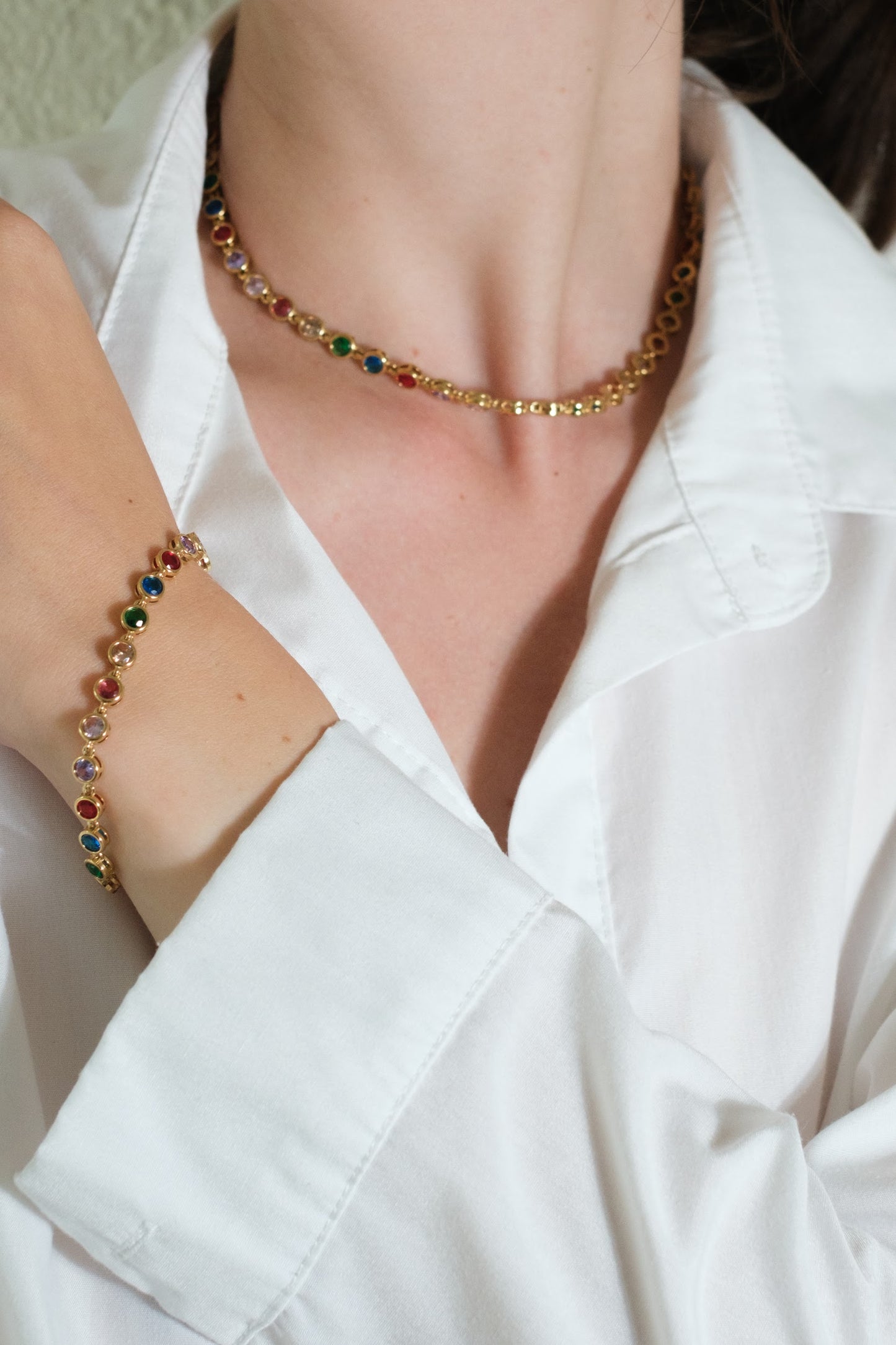 Color Me Golden 316L Stainless Steel Bracelet and Necklace Duo-pre order