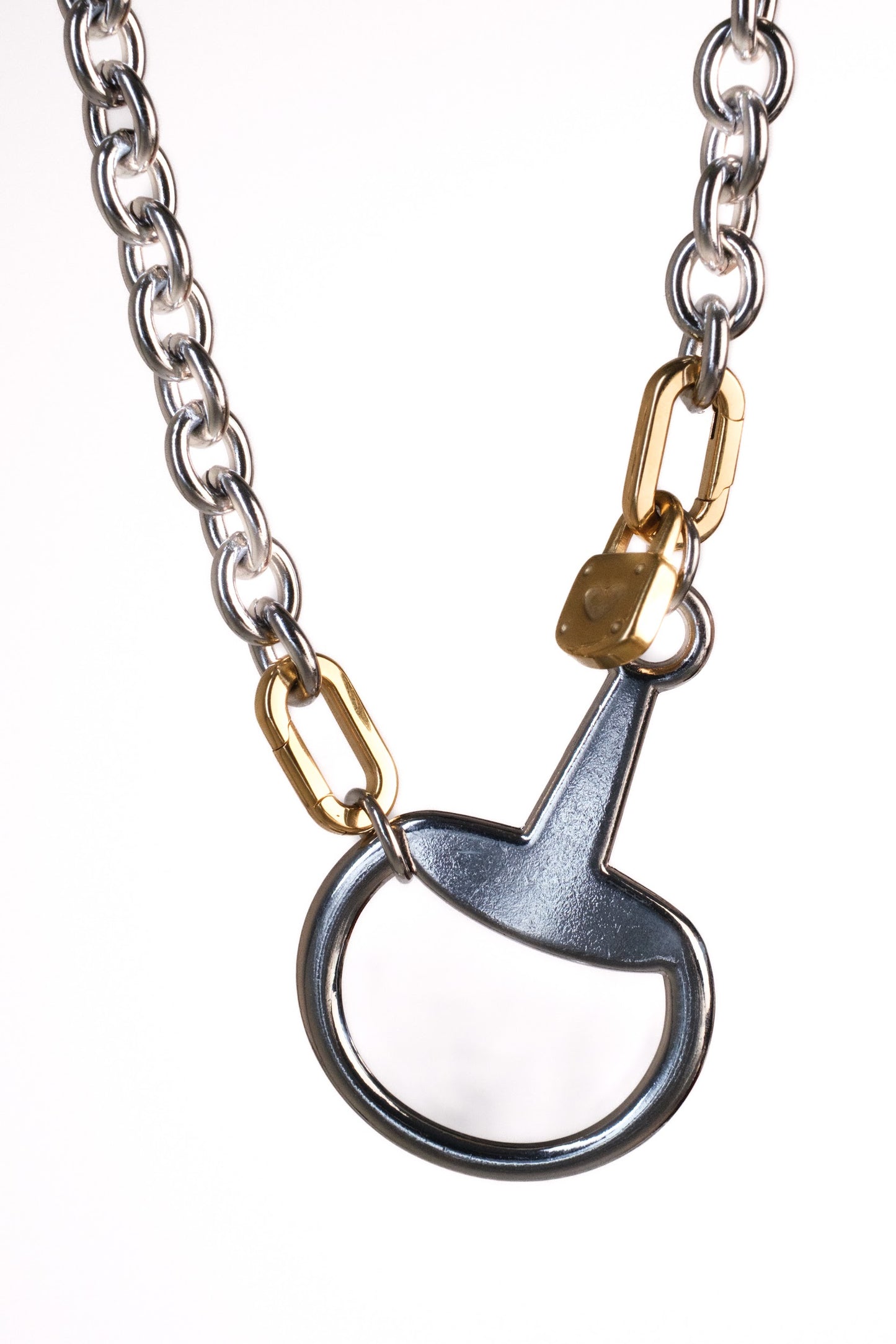 Fortuna Horse Bit 316L Stainless Steel Statement Necklace