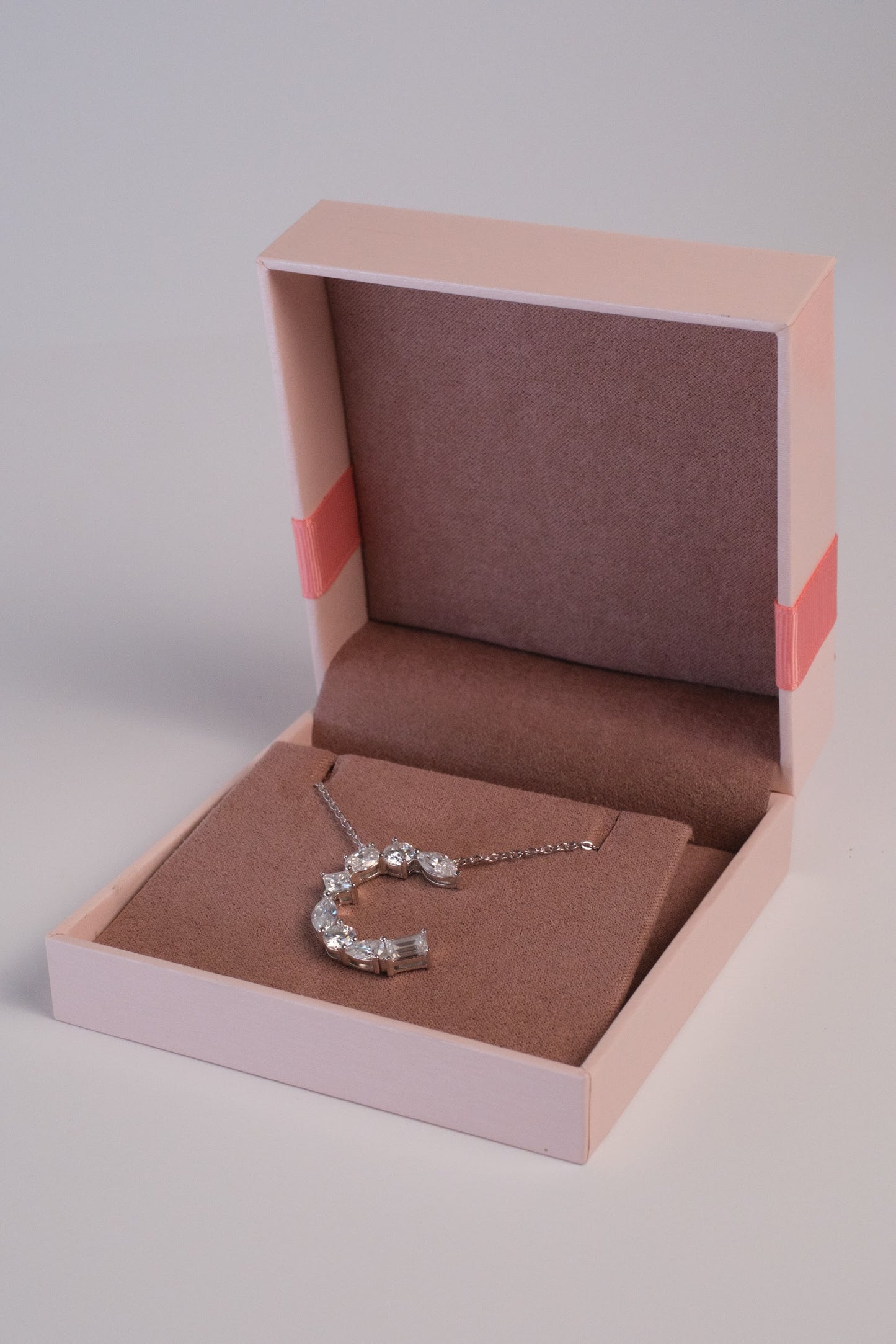 The Signature Initial .925 Sterling Silver Moissanite Necklace