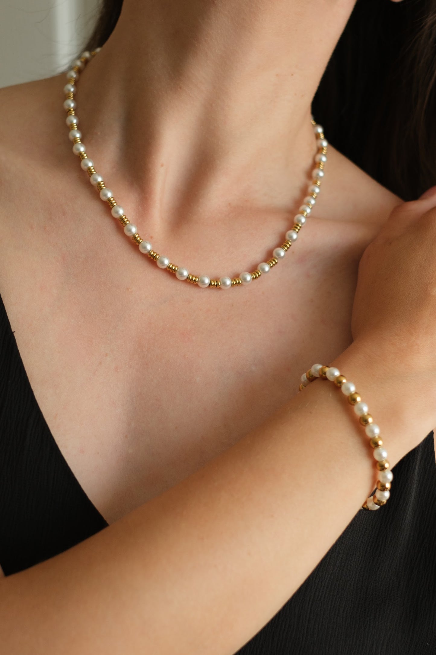 Amore Pearl Shell 316L Stainless Steel Duo