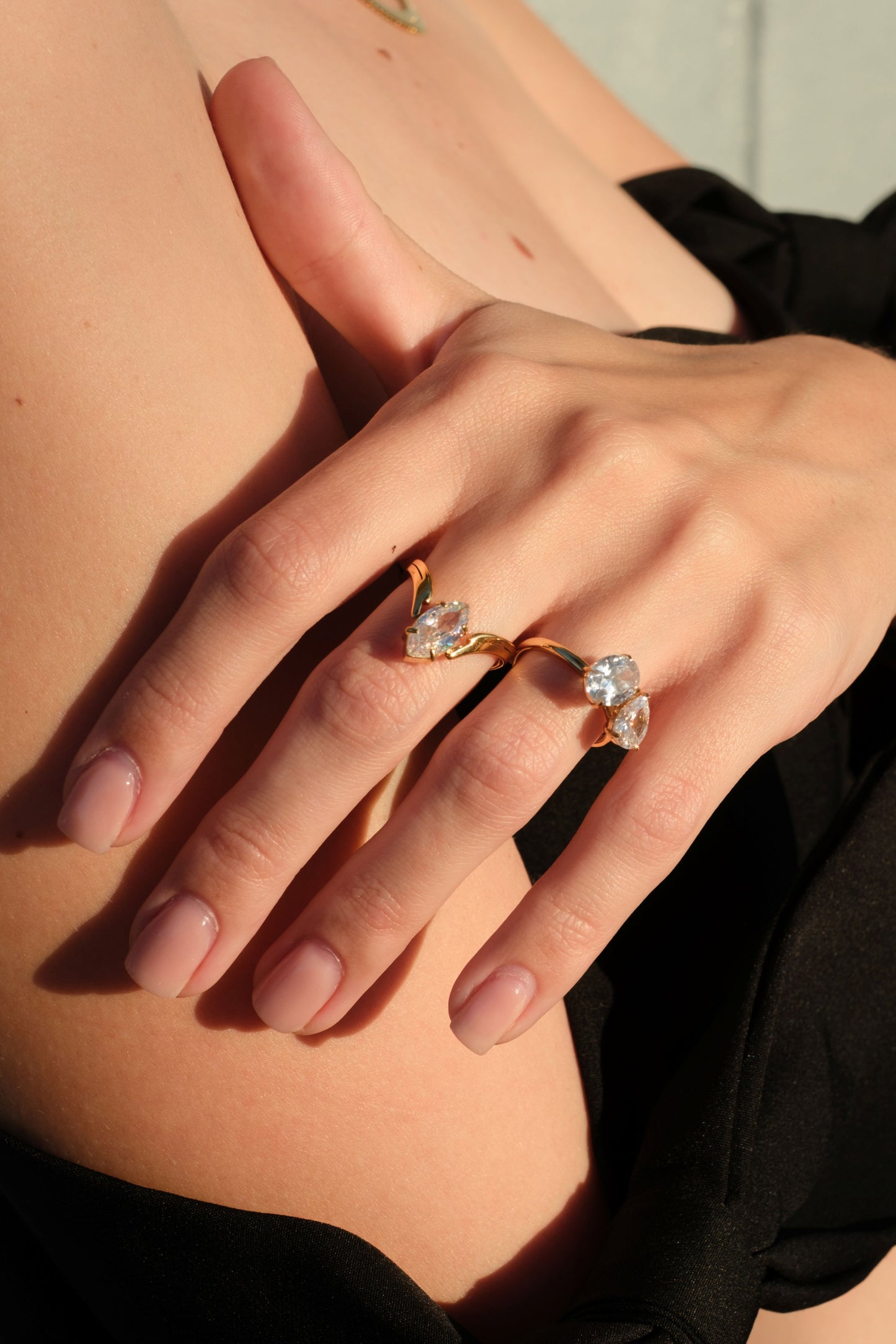 Fly Girl 316L Stainless Steel Crystal Ring