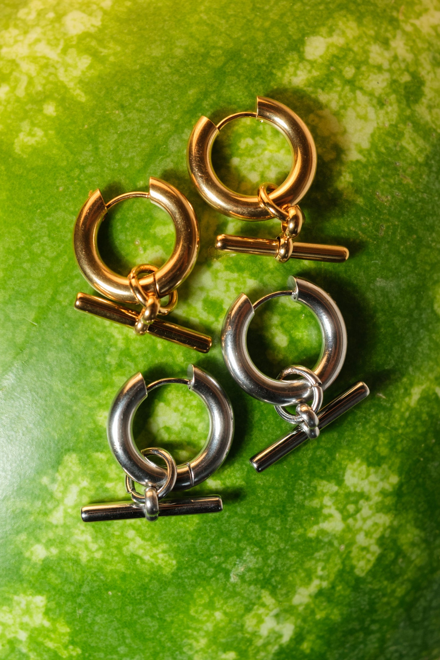 Editor's Pick T-Bar 316L Stainless Steel Necklace + Earrings
