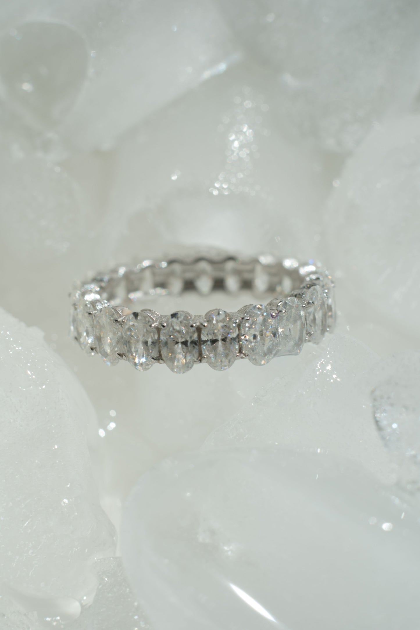 Devotion .925 Sterling Silver Moissanite Infinity Band