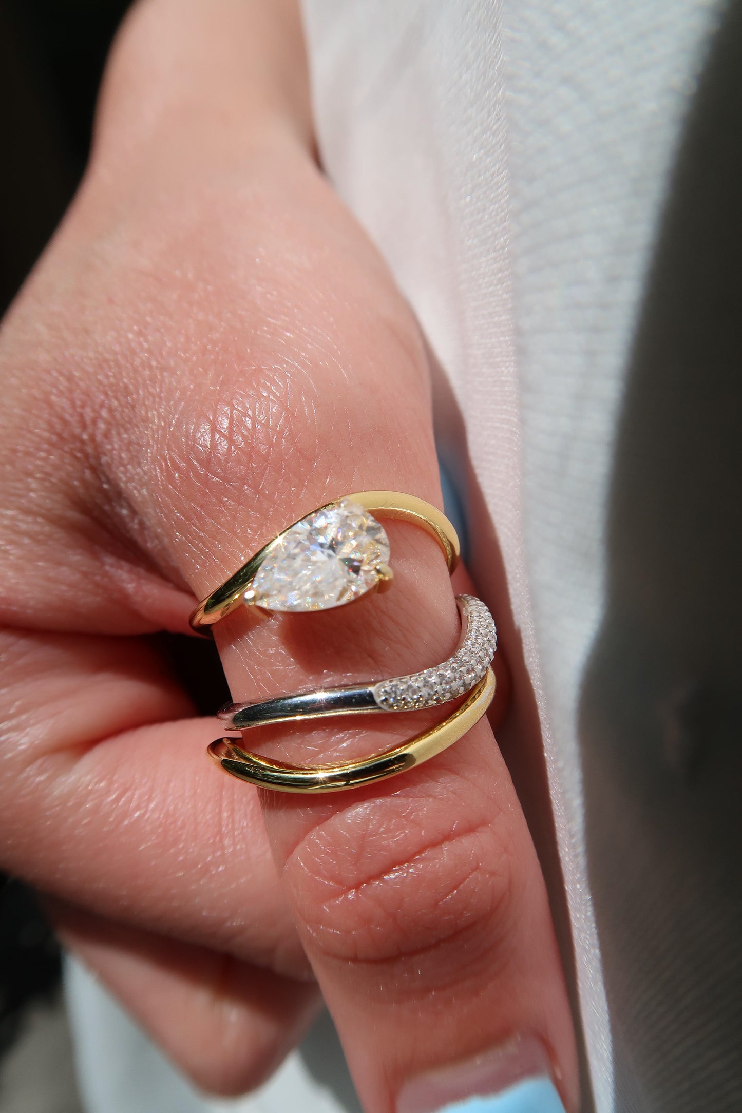 Starlight 1 Carat .925 Sterling Silver Moissanite Ring