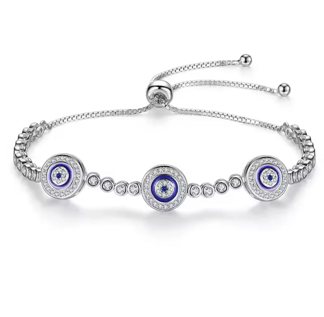 Manifest .925 Sterling Silver Crystal Bracelet