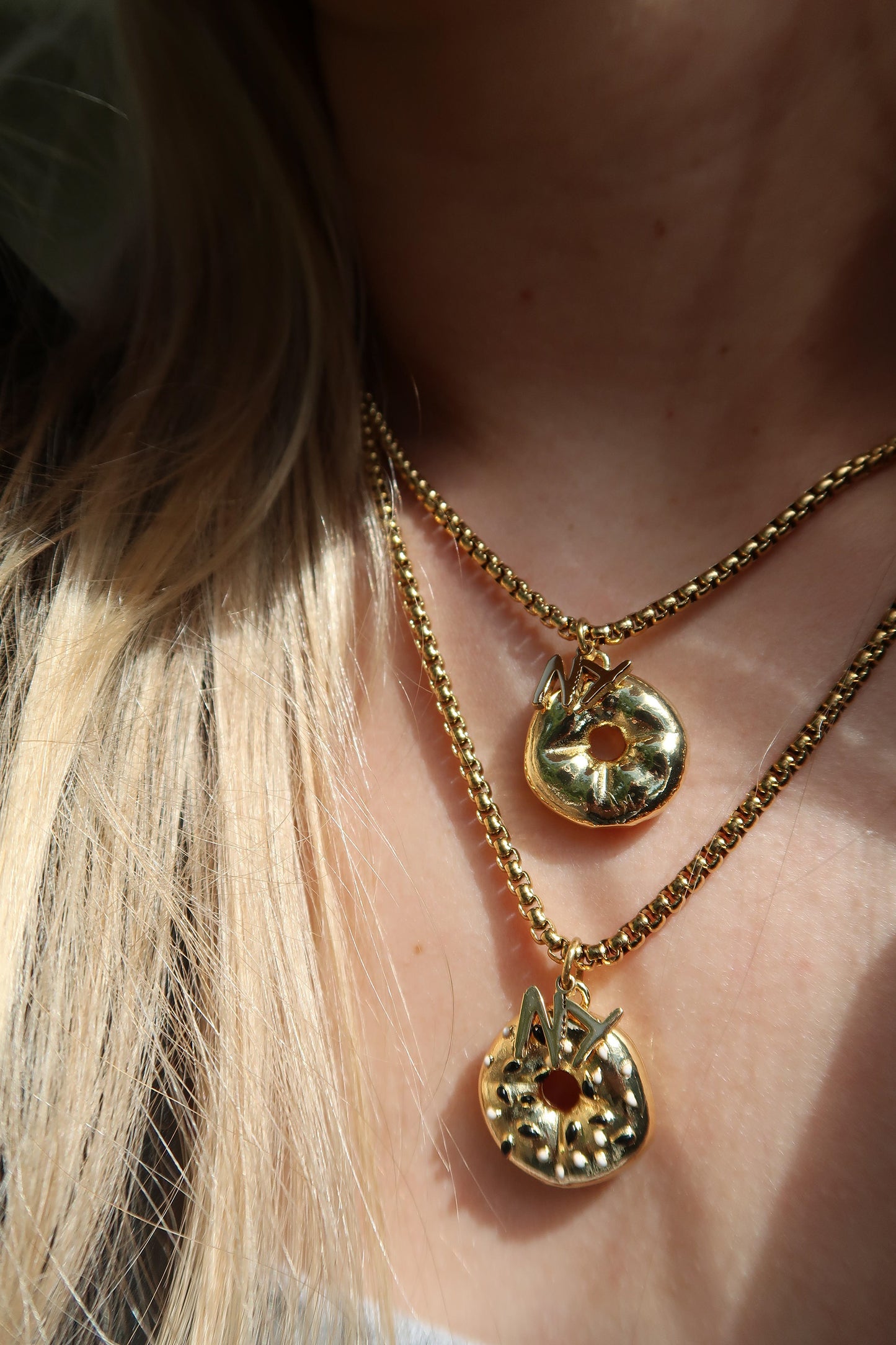 Goldberg's Famous 316L Stainless Steel Bagel Necklace