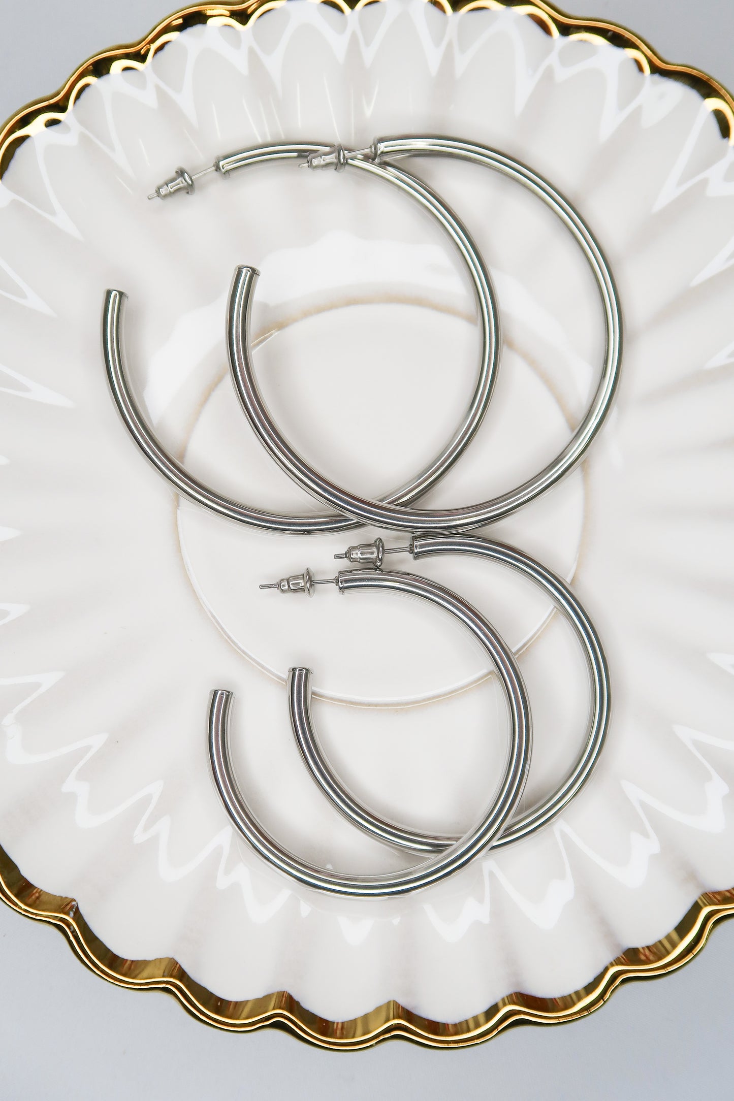 90210 Essential 316L Stainless Steel Hoops Duo