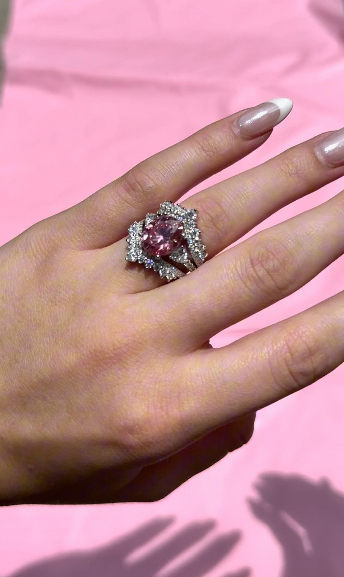 Embrace Enhancer 2.5 Carat .925 Sterling Silver Moissanite Ring Duo
