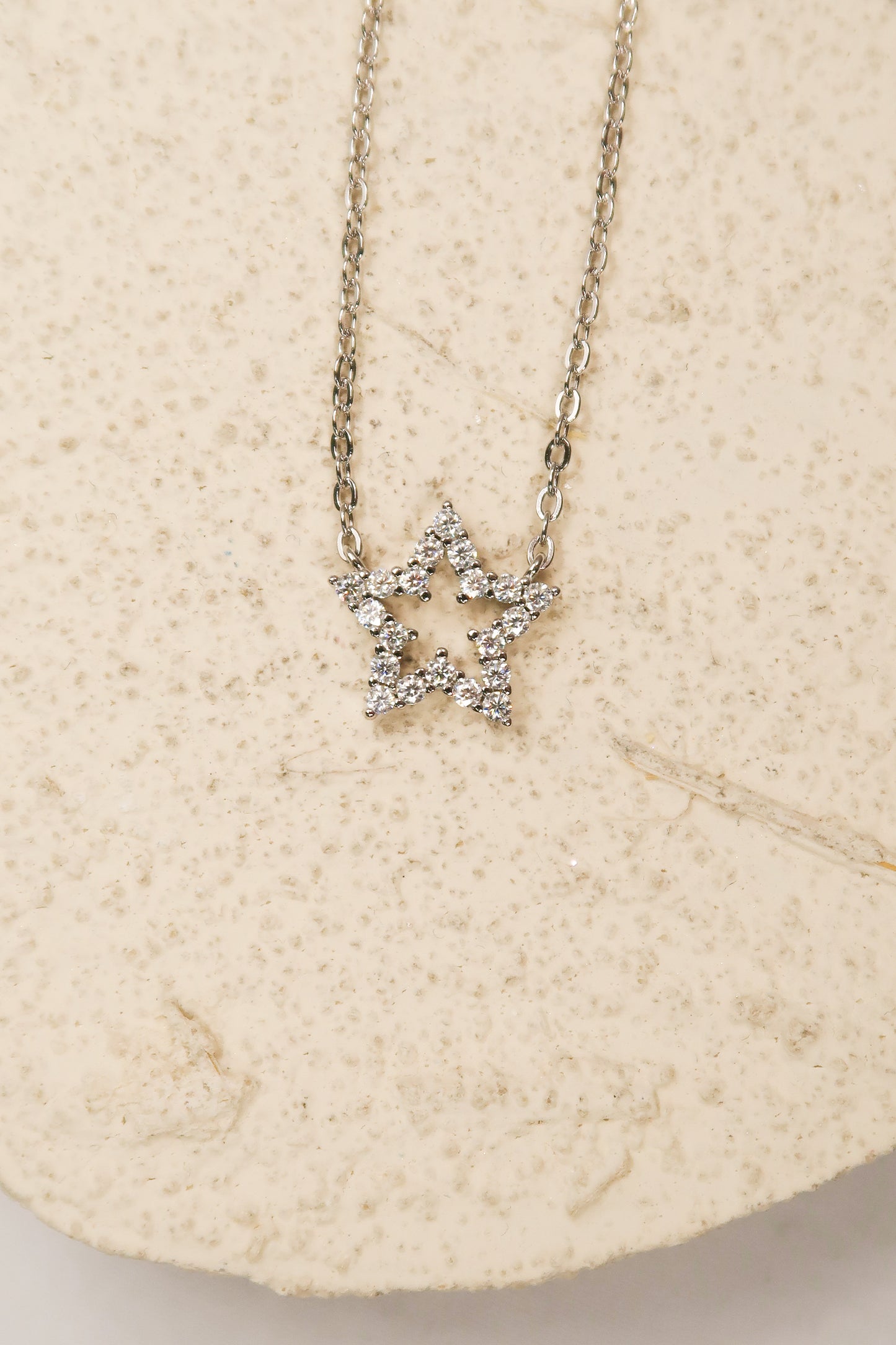 Halo Star .925 Sterling Silver Moisaanite Necklace