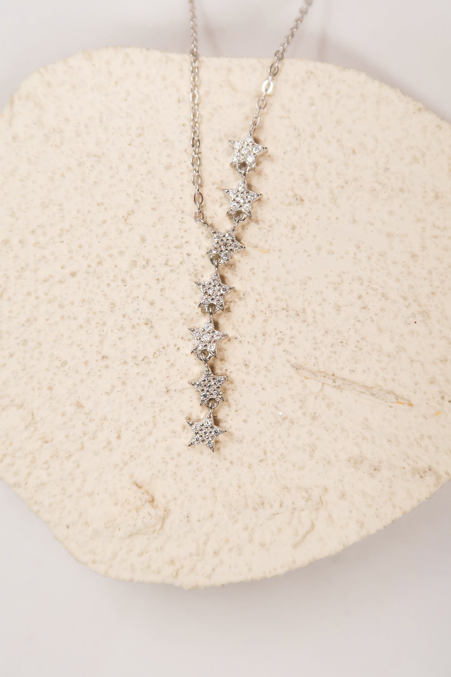 Fallings Stars .925 Sterling Silver Moissanite Necklace