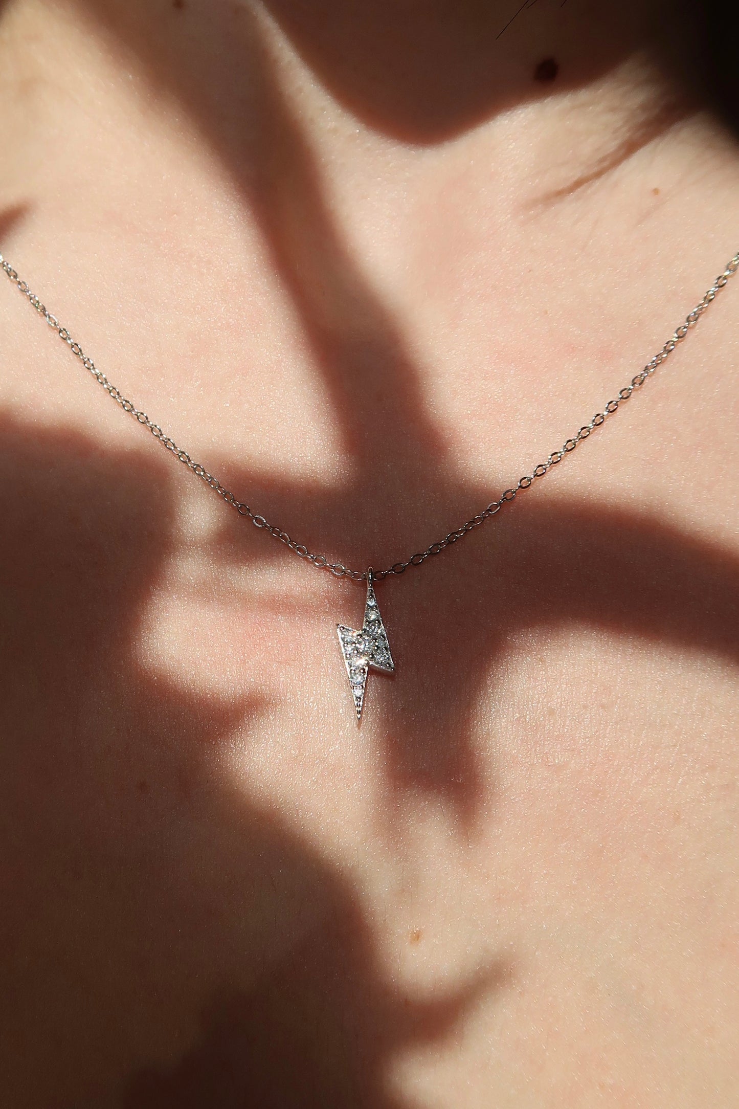 Celeste Bolt .925 Sterling Silver Moissanite Necklace