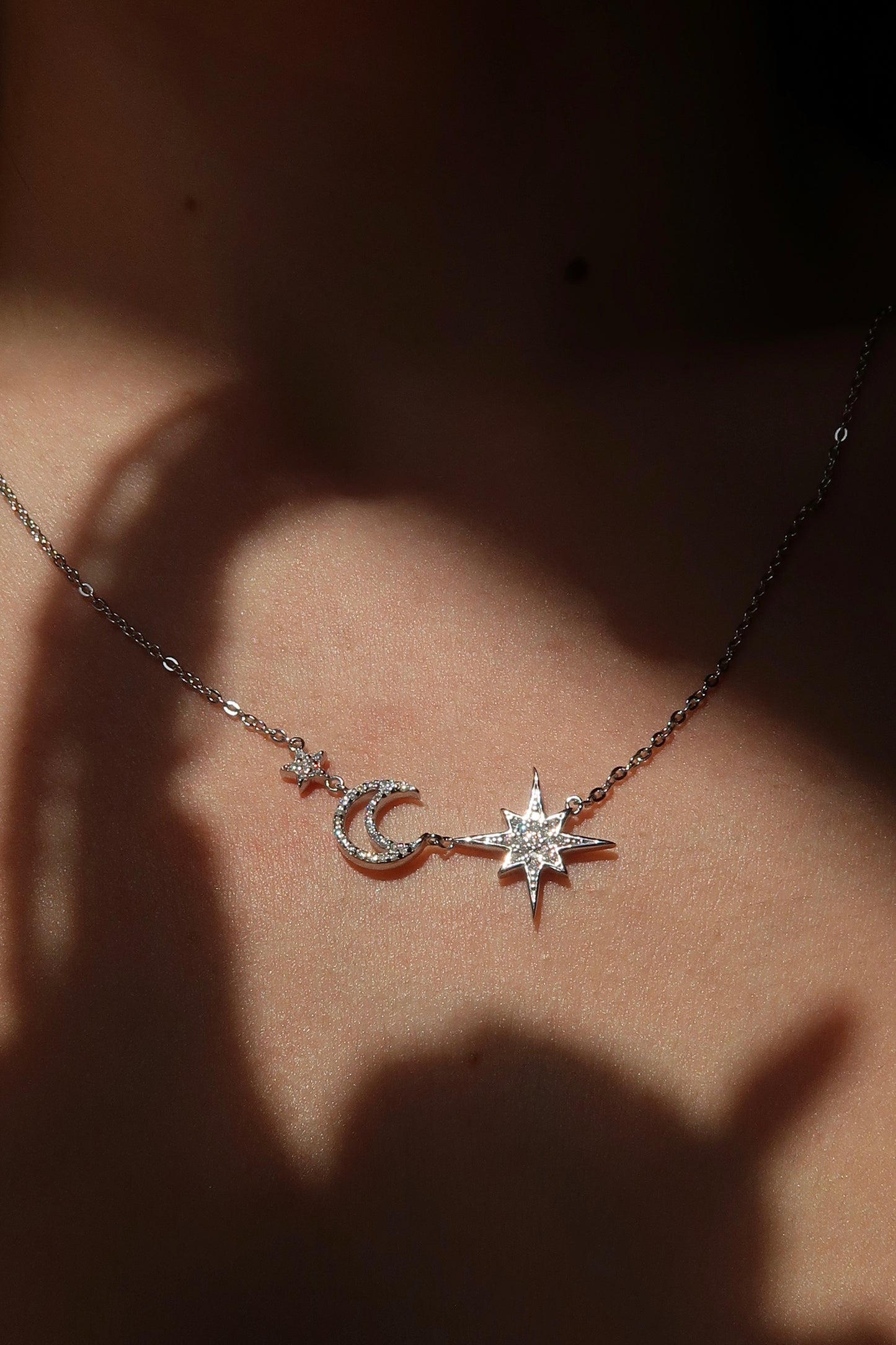 Starlit Dreams .925 Sterling Silver Moissanite Necklace