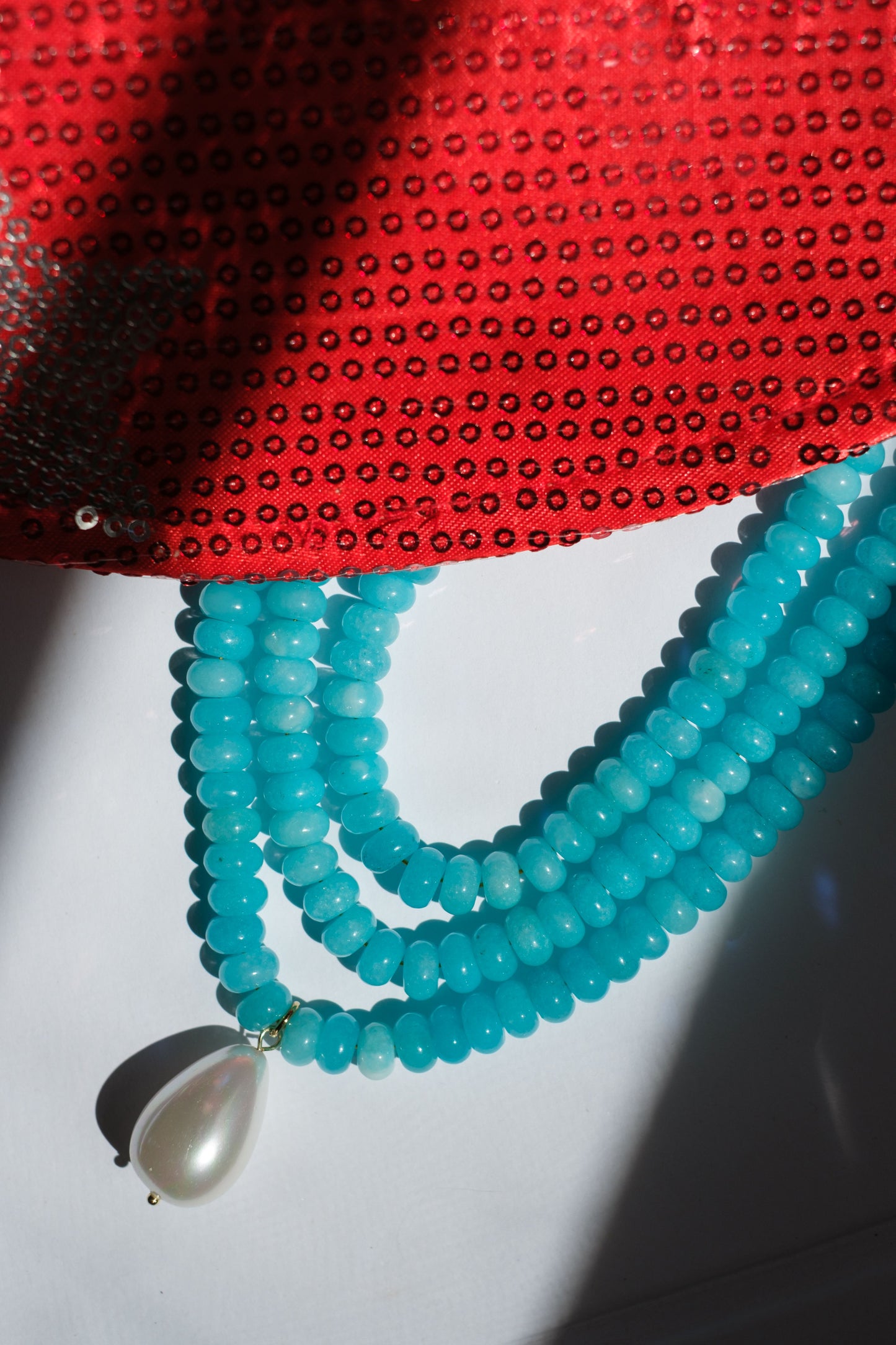 Dolce Vita Turquoise Pearl Necklace