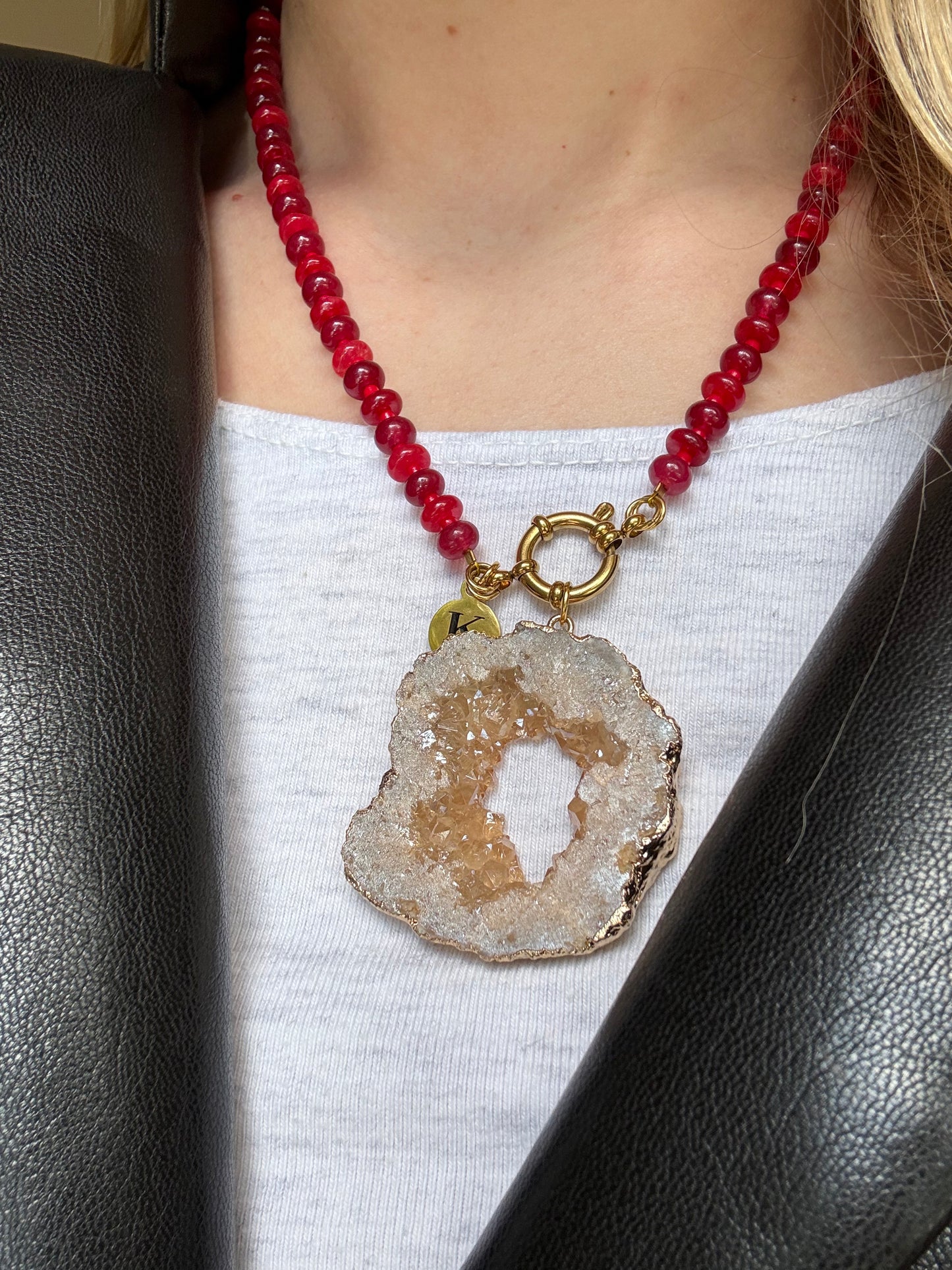 Geology Natural Agate Charm