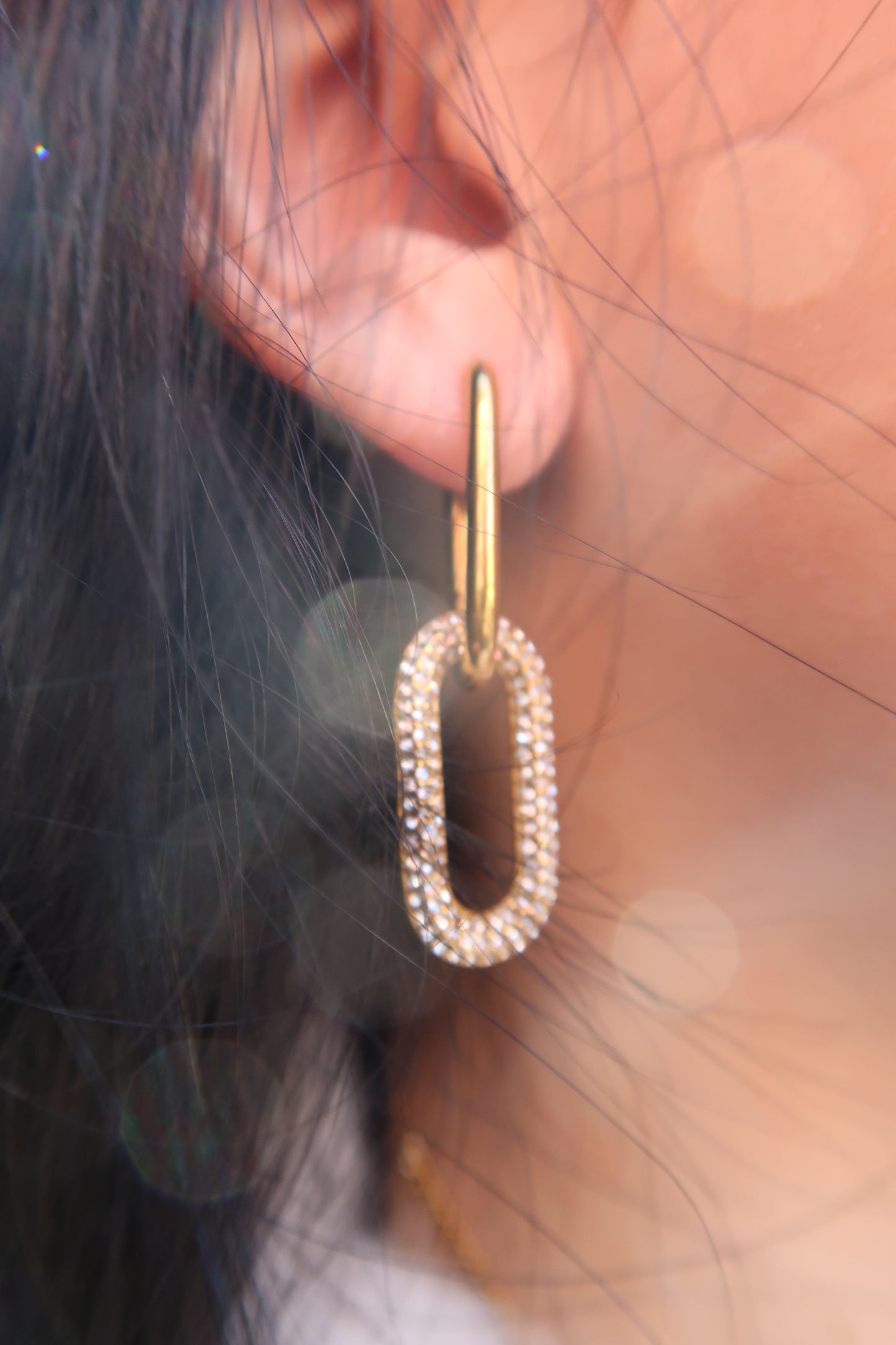 Soiree Statement 316L Stainless Steel Crystal Earrings