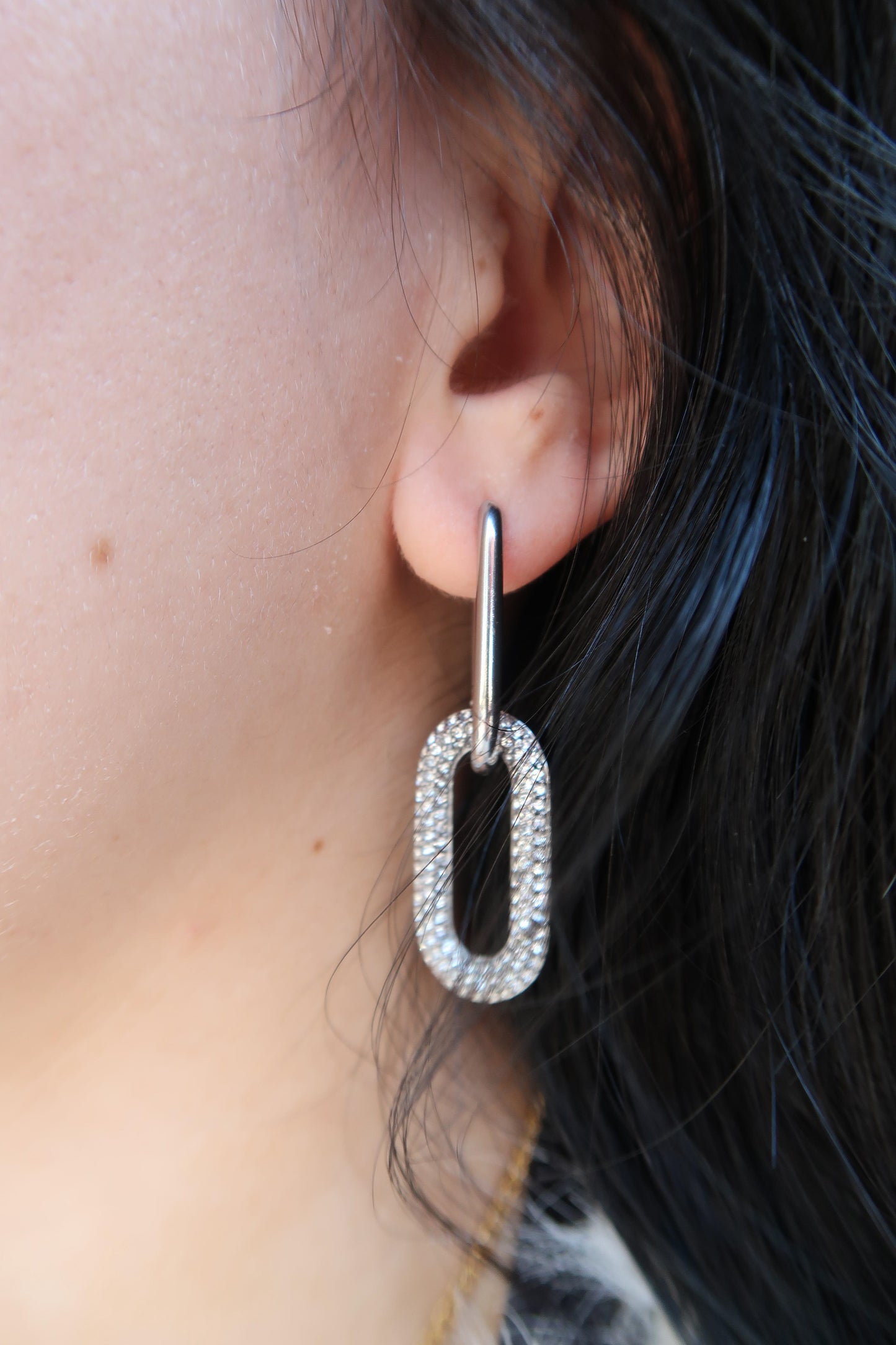 Soiree Statement 316L Stainless Steel Crystal Earrings