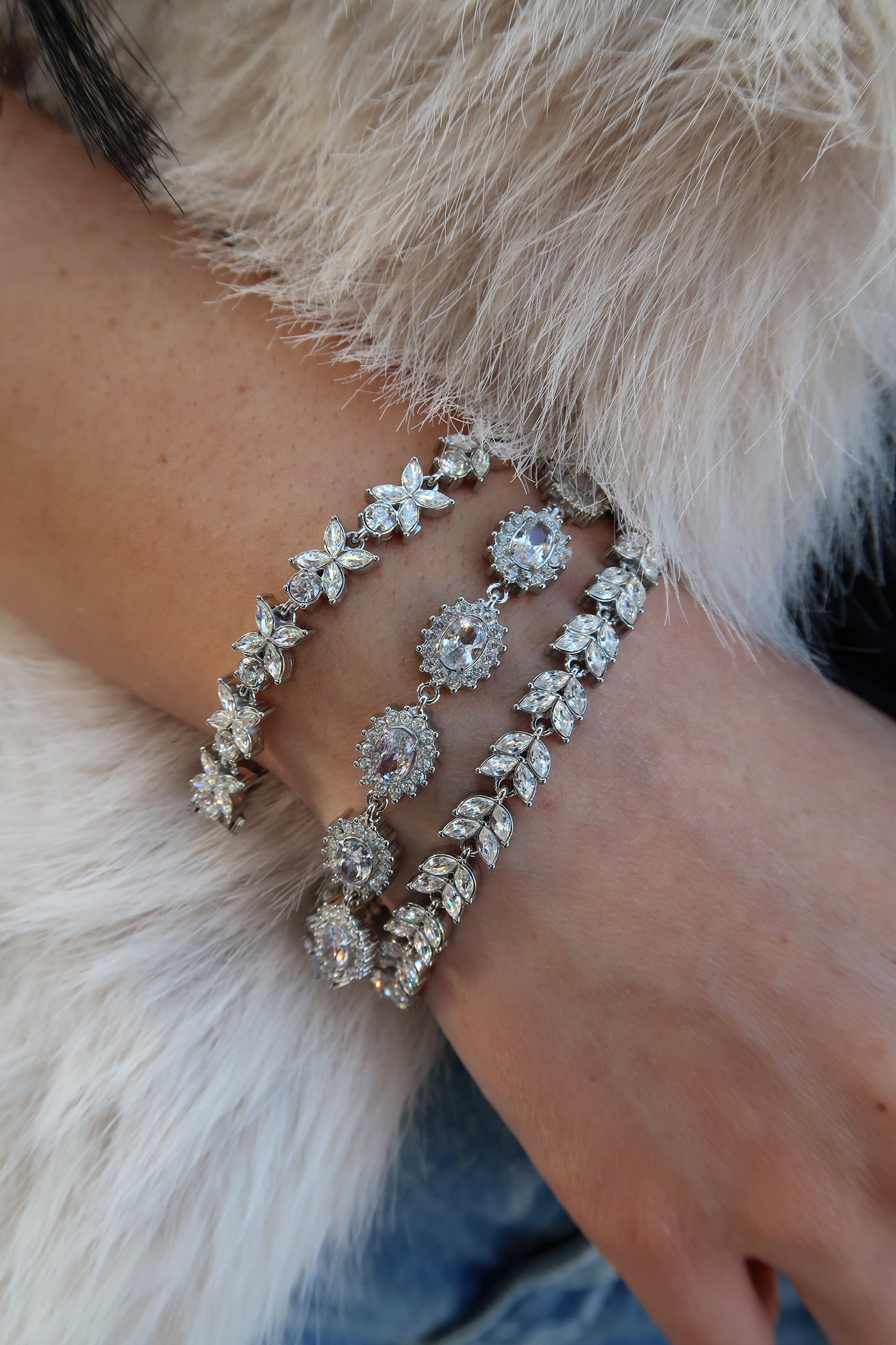 Society Set Bracelet Crystal 316L Stainless Steel Trio