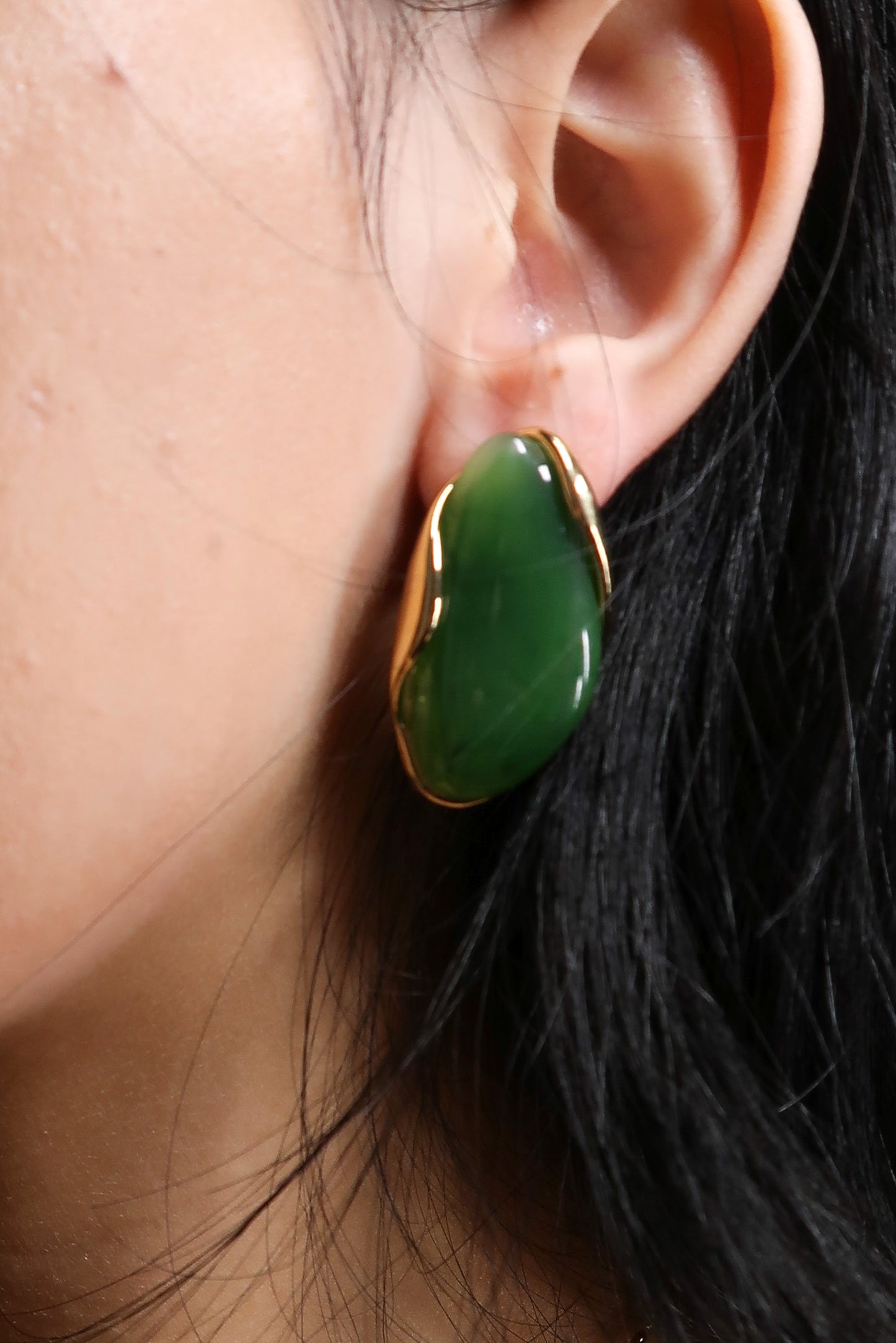 Emerald Frost Emerald Stone 316L Earrings