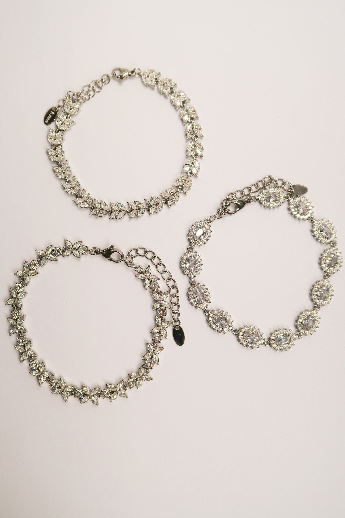 Society Set Bracelet Crystal 316L Stainless Steel Trio