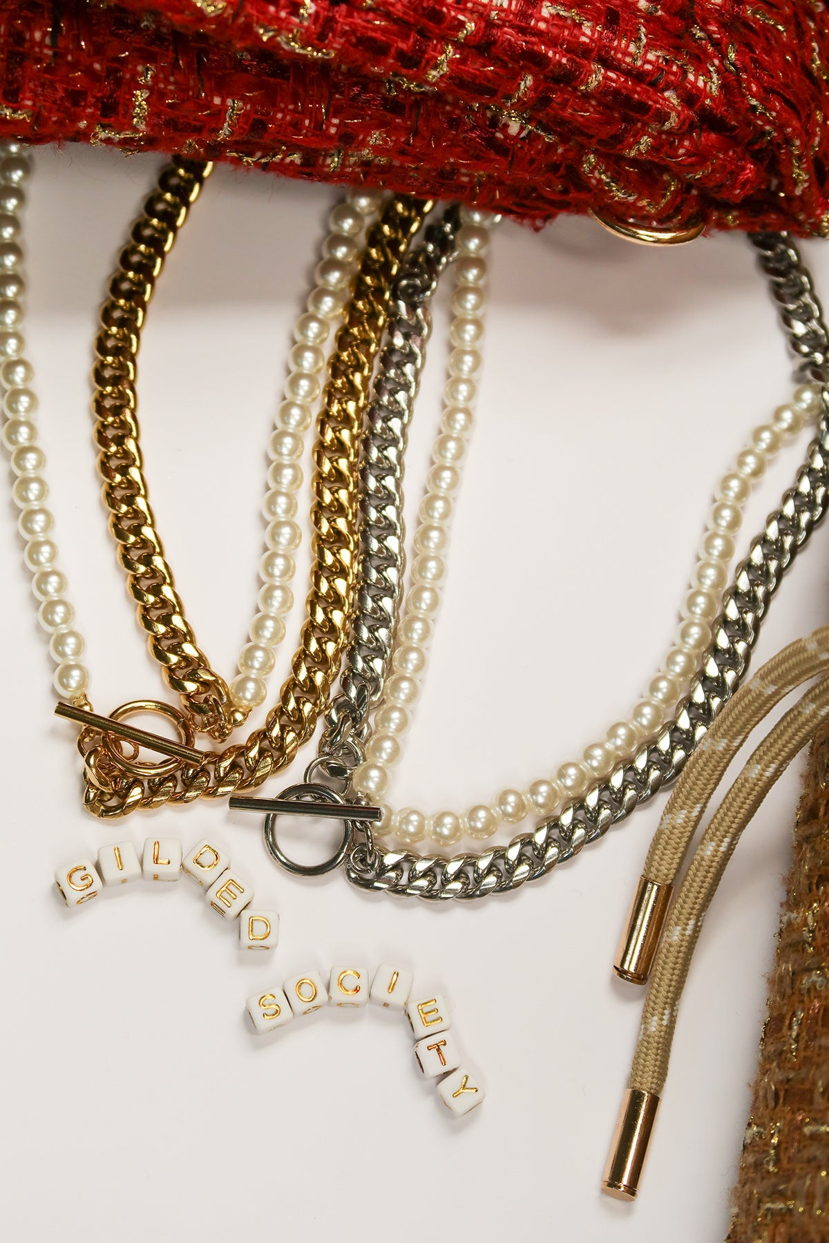 Rebel Pearl Cuban Link 316L Stainless Steel Necklace